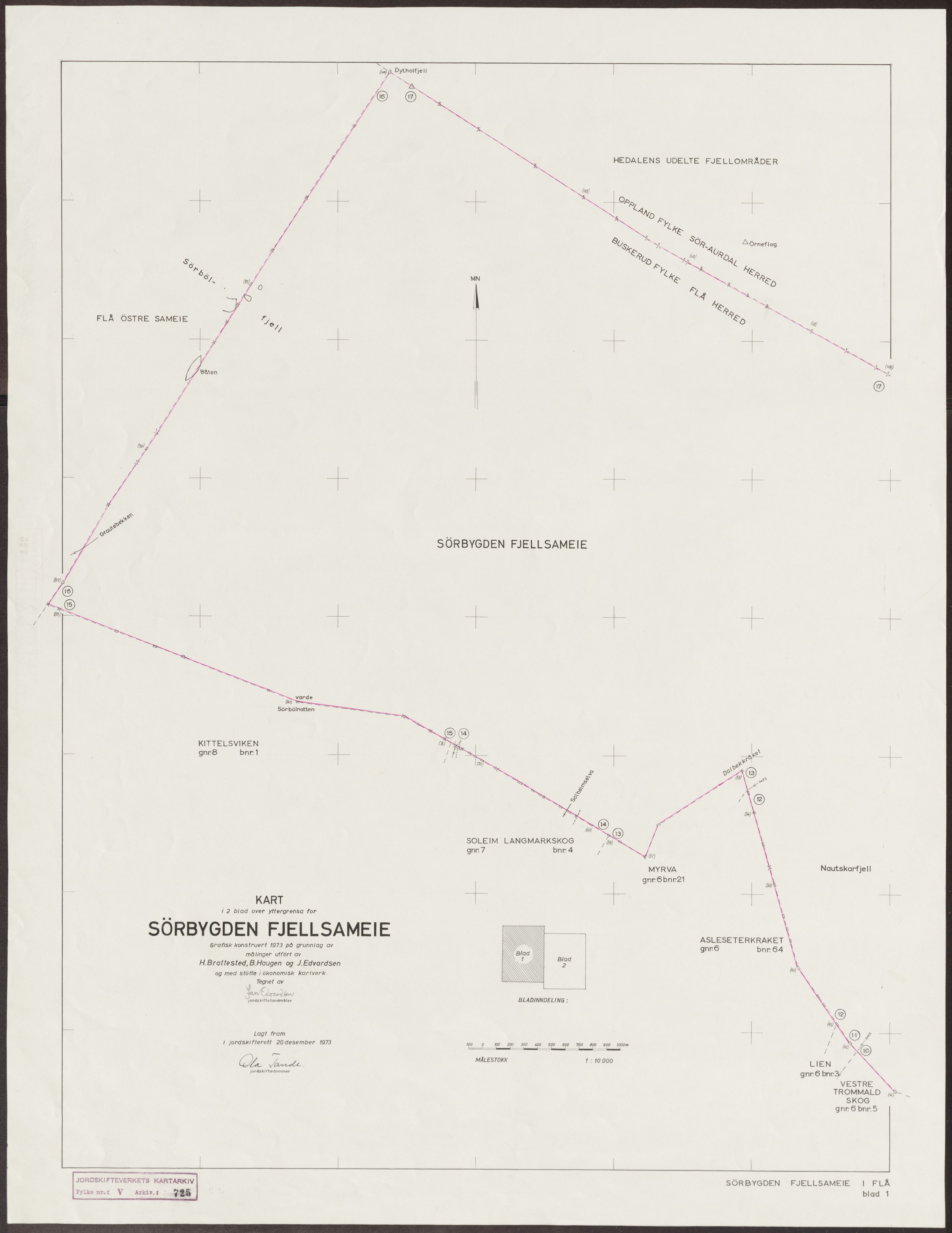 Jordskifteverkets kartarkiv, AV/RA-S-3929/T, 1859-1988, p. 1000