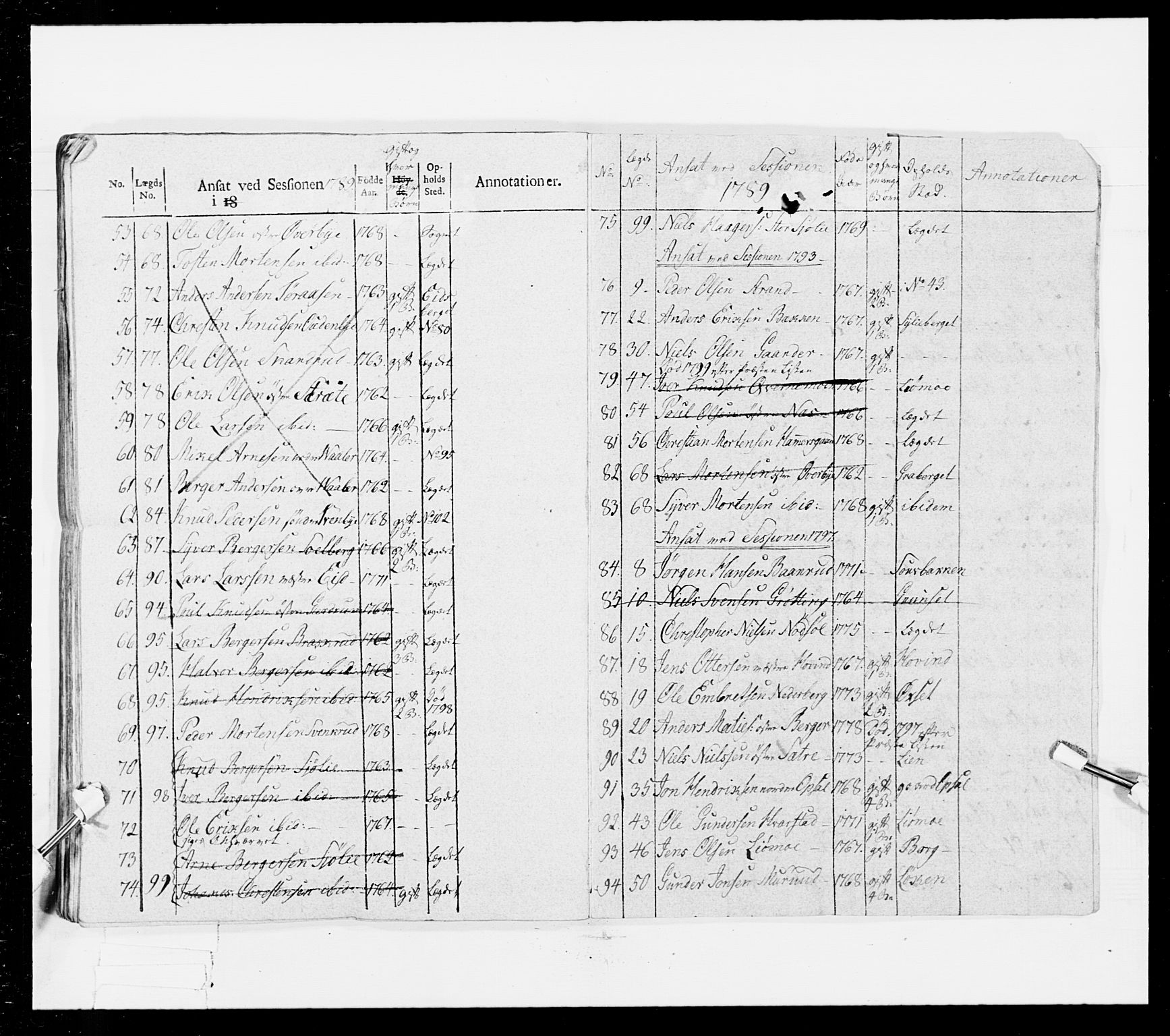 Generalitets- og kommissariatskollegiet, Det kongelige norske kommissariatskollegium, AV/RA-EA-5420/E/Eh/L0025: Skiløperkompaniene, 1766-1803, p. 390