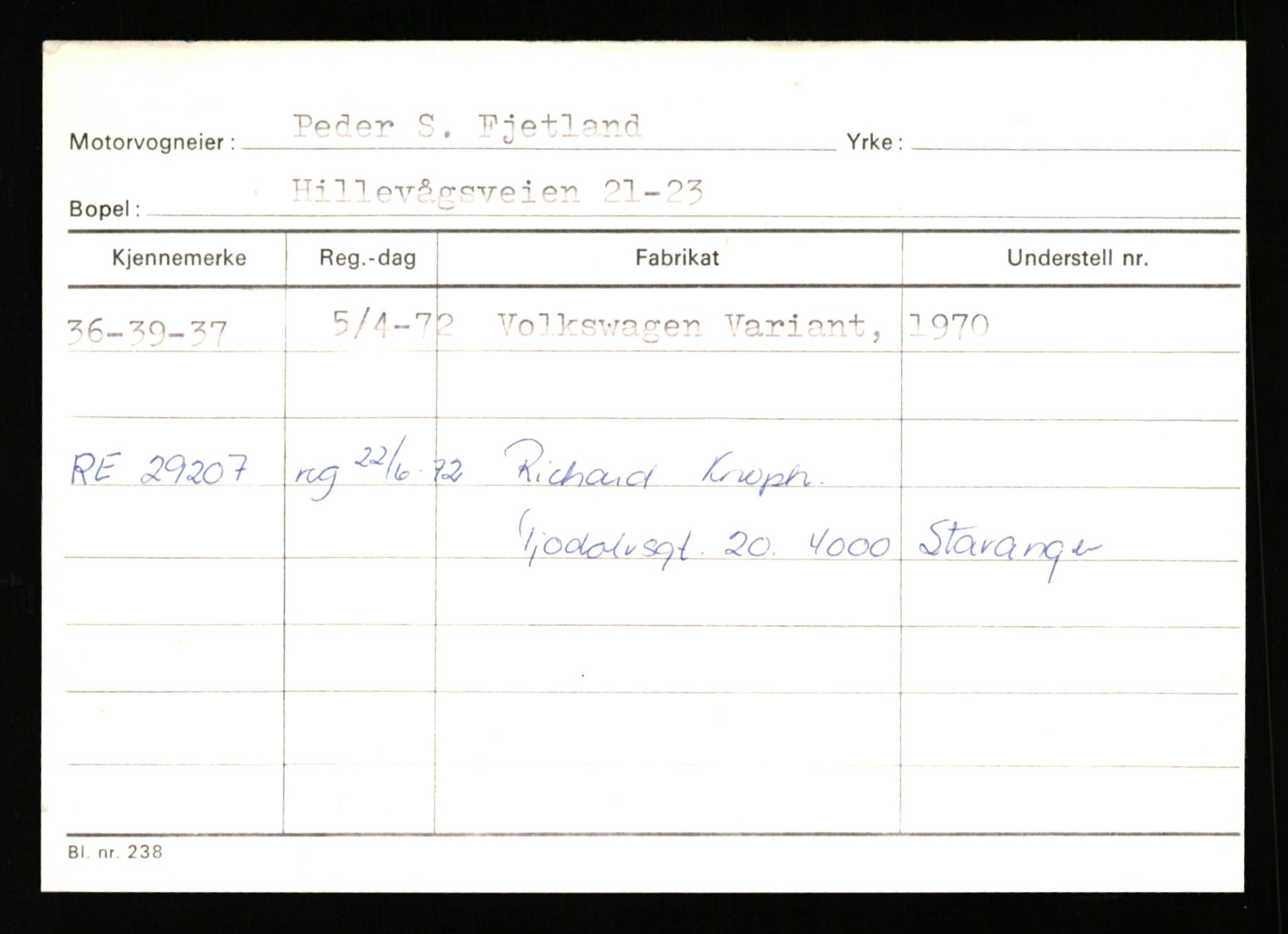 Stavanger trafikkstasjon, AV/SAST-A-101942/0/G/L0012: Registreringsnummer: 363571 - 800000, 1930-1971, p. 5