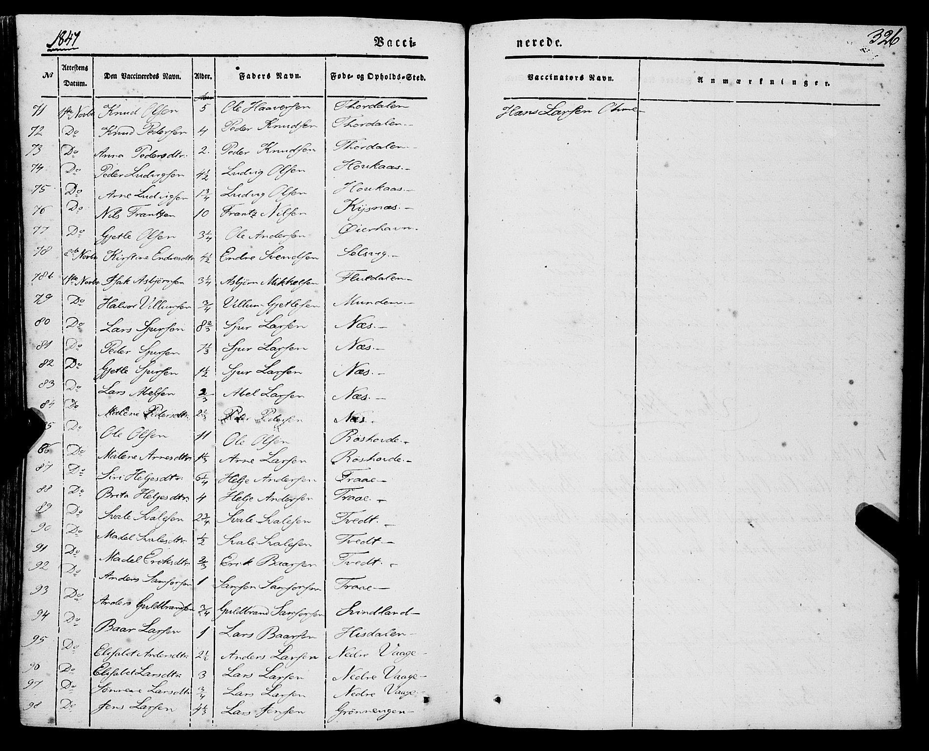 Strandebarm sokneprestembete, AV/SAB-A-78401/H/Haa: Parish register (official) no. A 7, 1844-1872, p. 326