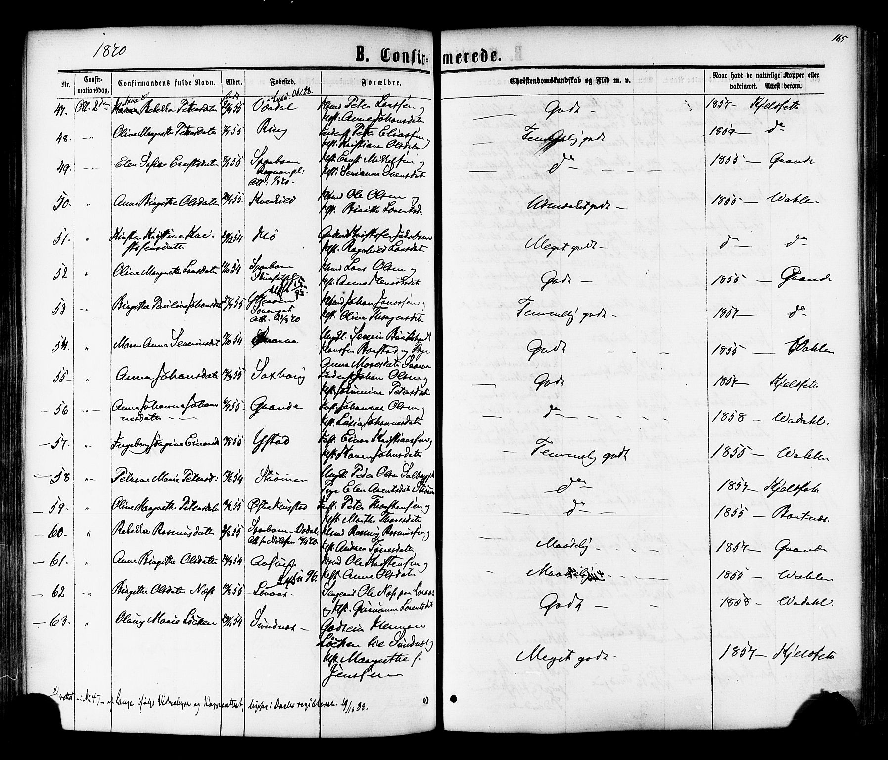 Ministerialprotokoller, klokkerbøker og fødselsregistre - Nord-Trøndelag, SAT/A-1458/730/L0284: Parish register (official) no. 730A09, 1866-1878, p. 165