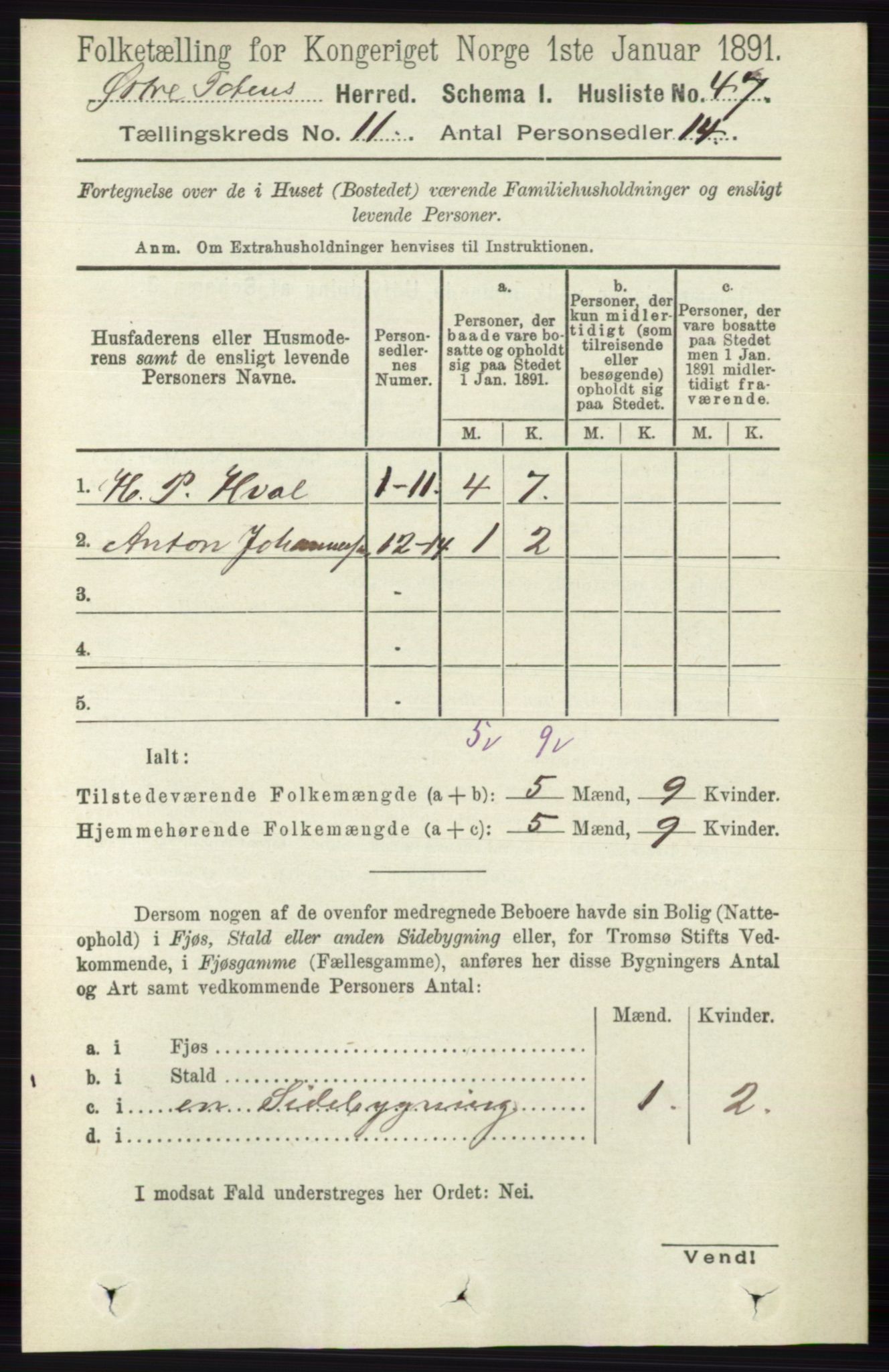 RA, 1891 census for 0528 Østre Toten, 1891, p. 6856