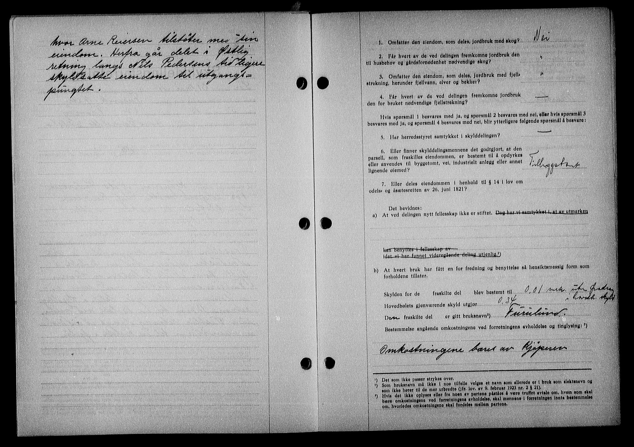 Nedenes sorenskriveri, AV/SAK-1221-0006/G/Gb/Gba/L0048: Mortgage book no. A-II, 1940-1941, Diary no: : 404/1941