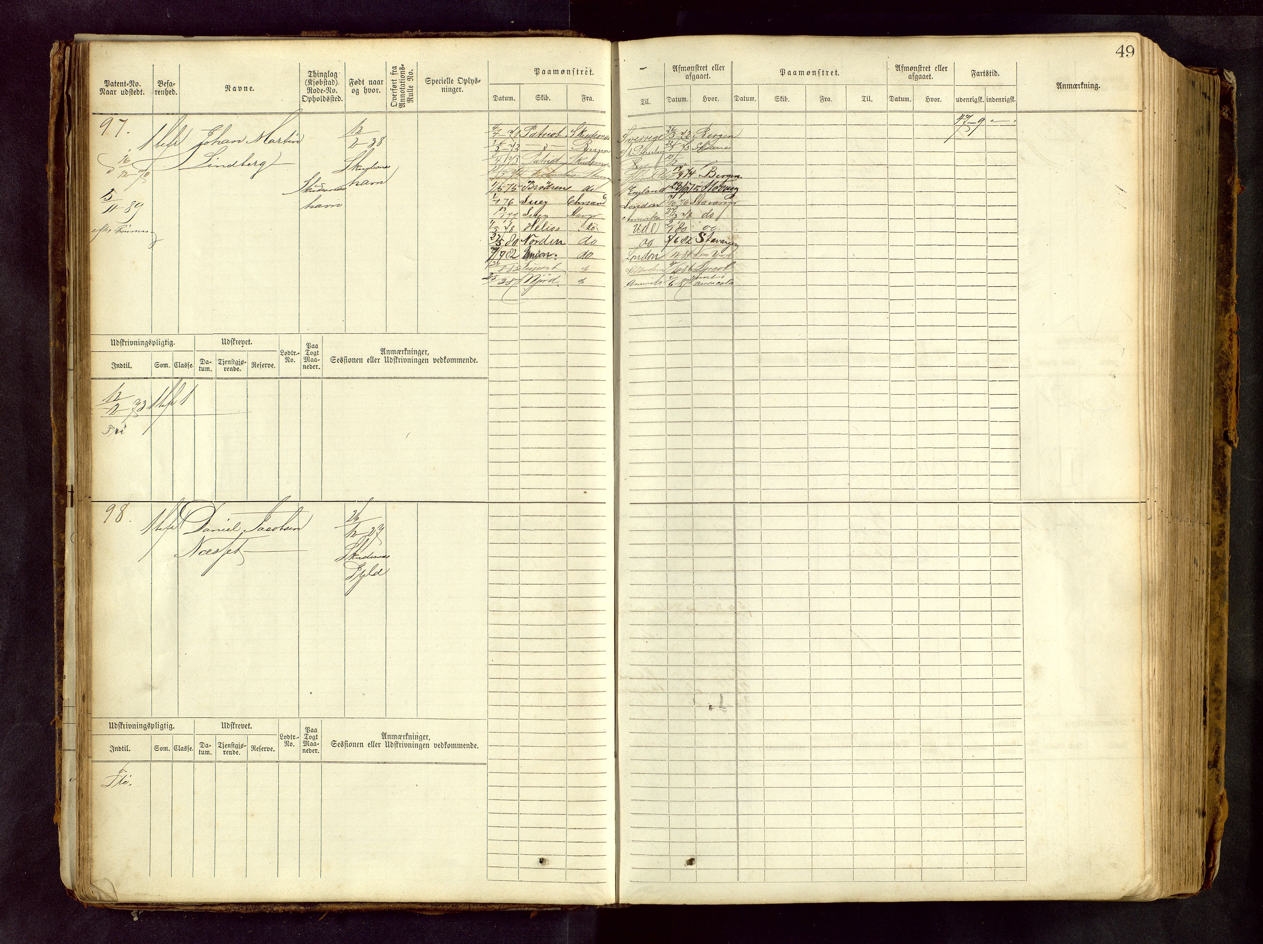 Haugesund sjømannskontor, AV/SAST-A-102007/F/Fb/Fbb/L0001: Sjøfartsrulle Skudenes krets No 1 - 958, 1860-1948, p. 49