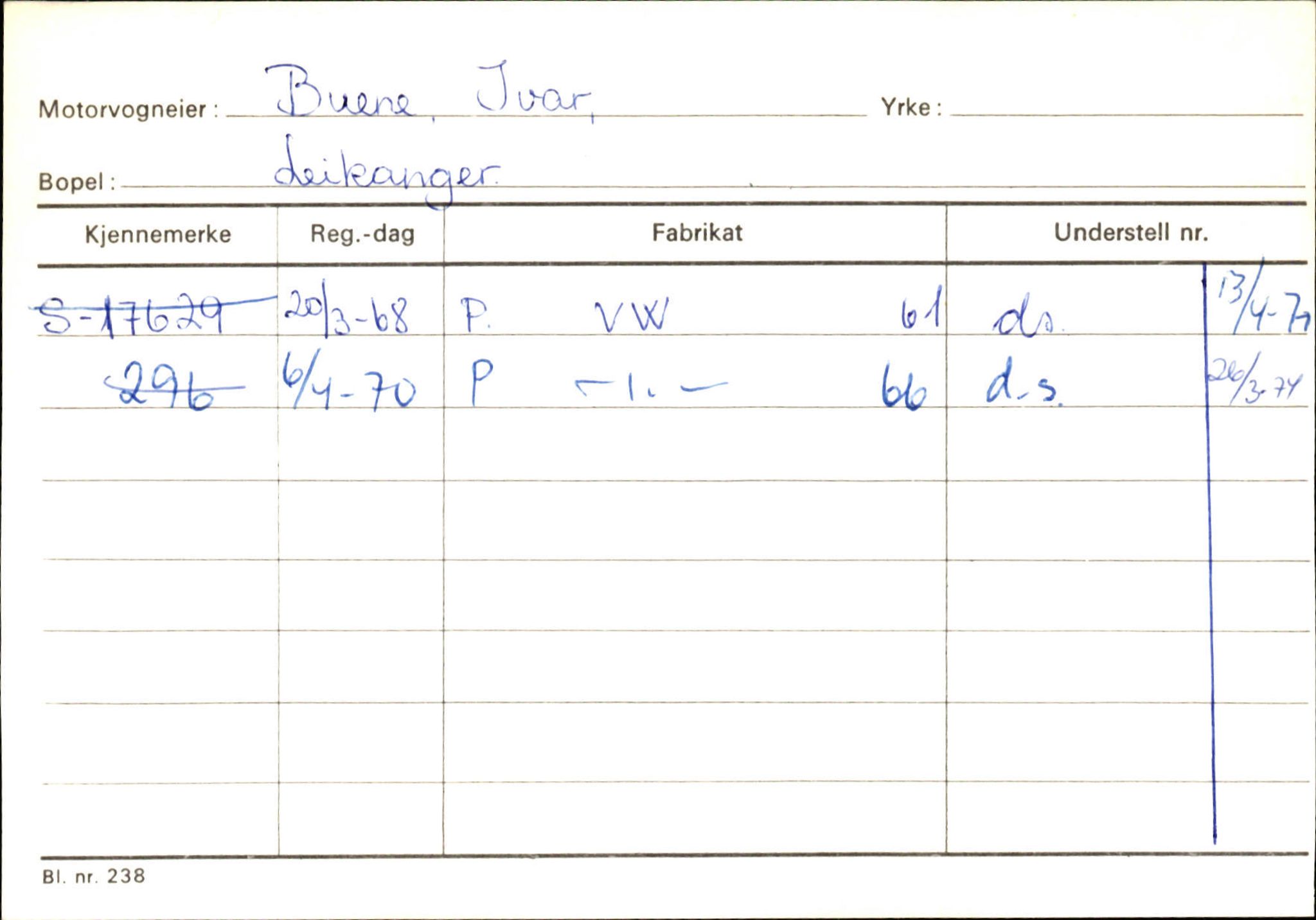 Statens vegvesen, Sogn og Fjordane vegkontor, AV/SAB-A-5301/4/F/L0126: Eigarregister Fjaler M-Å. Leikanger A-Å, 1945-1975, p. 928