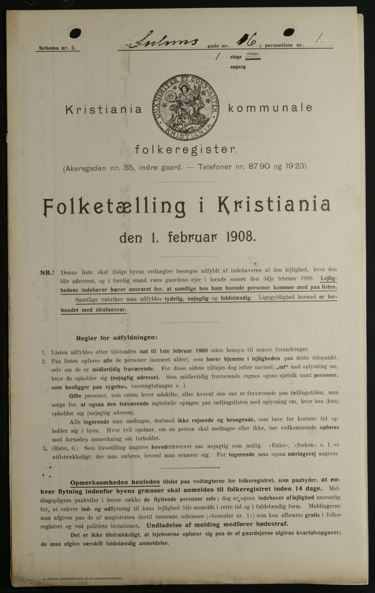 OBA, Municipal Census 1908 for Kristiania, 1908, p. 94144