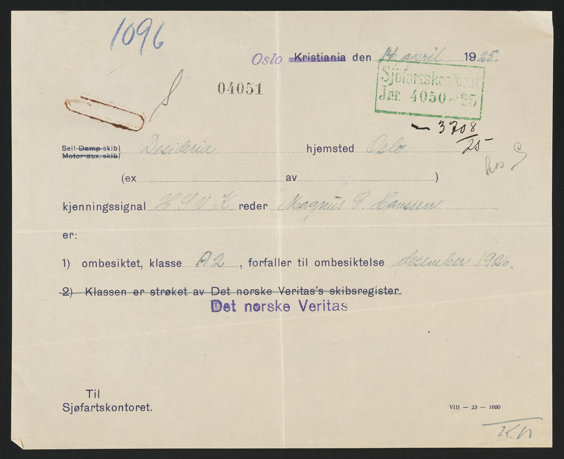 Sjøfartsdirektoratet med forløpere, skipsmapper slettede skip, AV/RA-S-4998/F/Fa/L0239: --, 1851-1931, p. 18