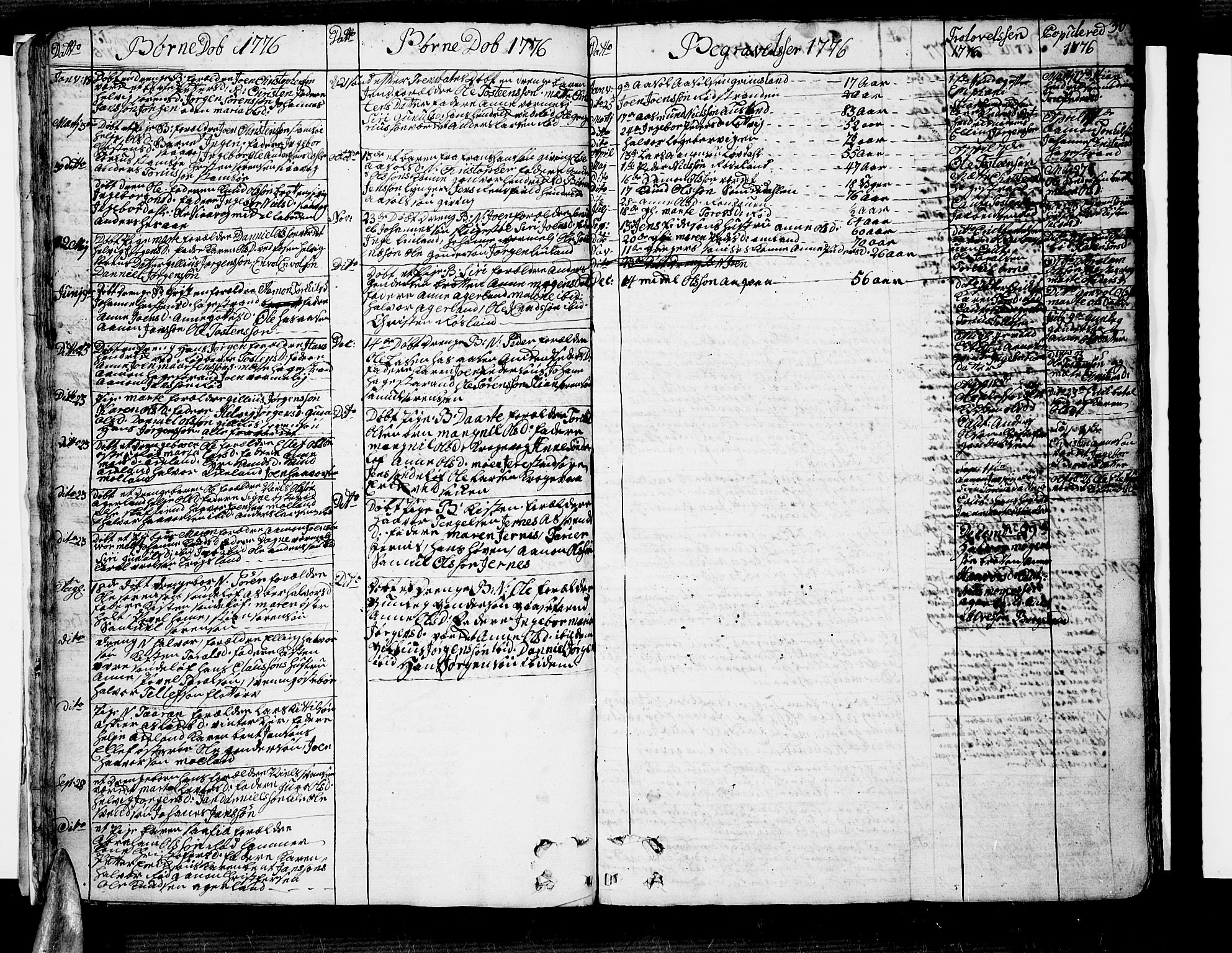 Søndeled sokneprestkontor, SAK/1111-0038/F/Fb/L0001: Parish register (copy) no. B 1, 1746-1816, p. 30