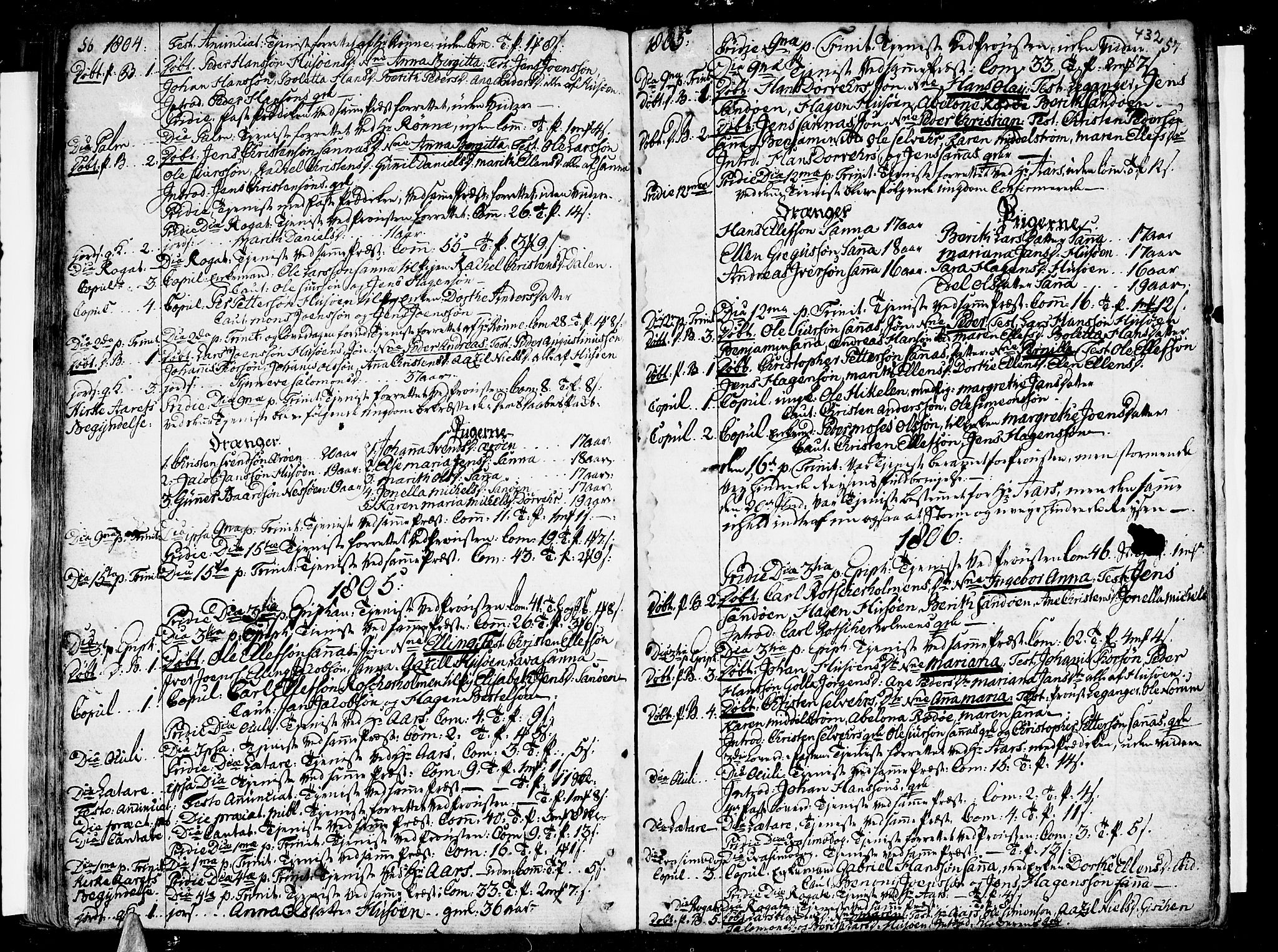 Ministerialprotokoller, klokkerbøker og fødselsregistre - Nordland, SAT/A-1459/839/L0563: Parish register (official) no. 839A01 /2, 1768-1824, p. 56-57