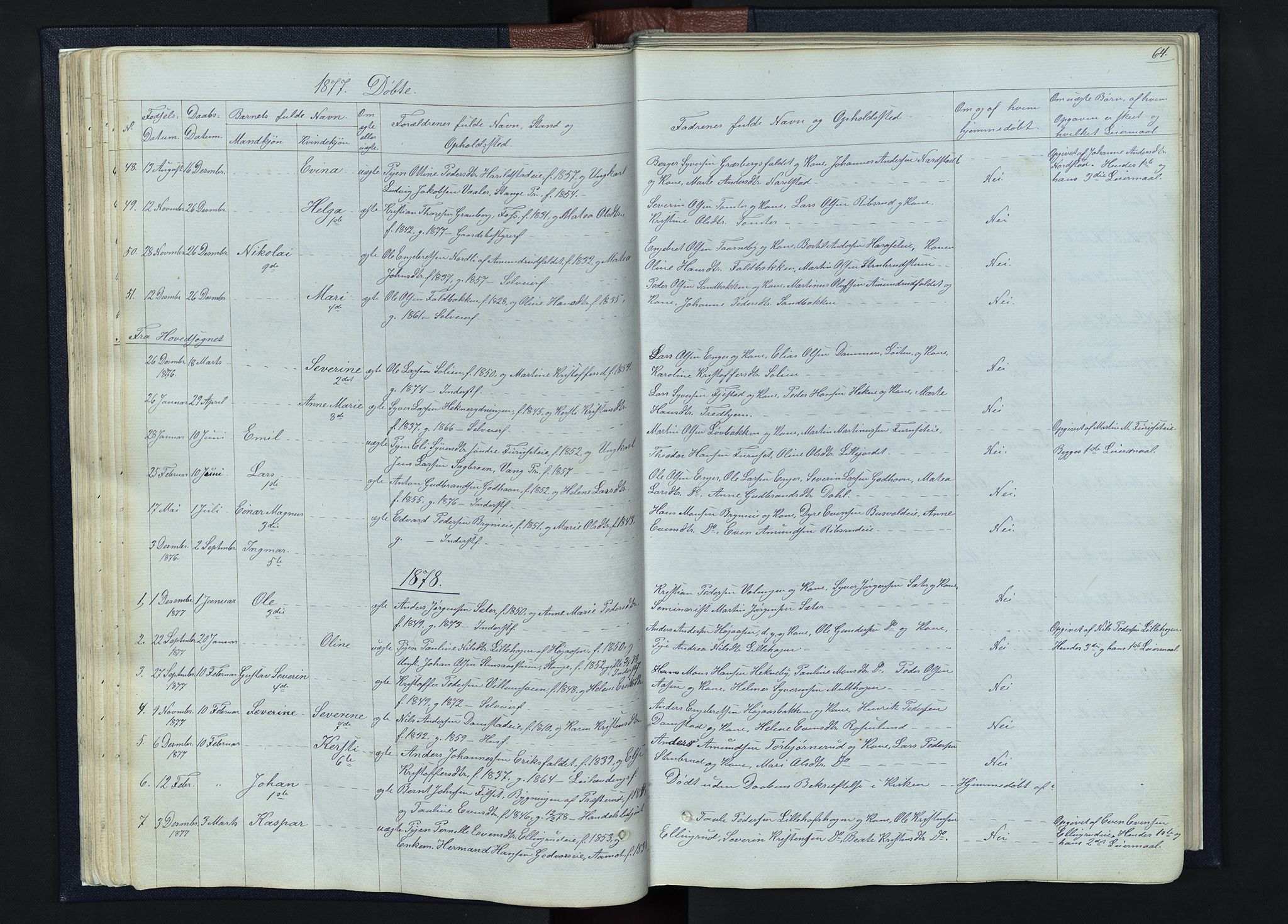 Romedal prestekontor, SAH/PREST-004/L/L0010: Parish register (copy) no. 10, 1860-1895, p. 64