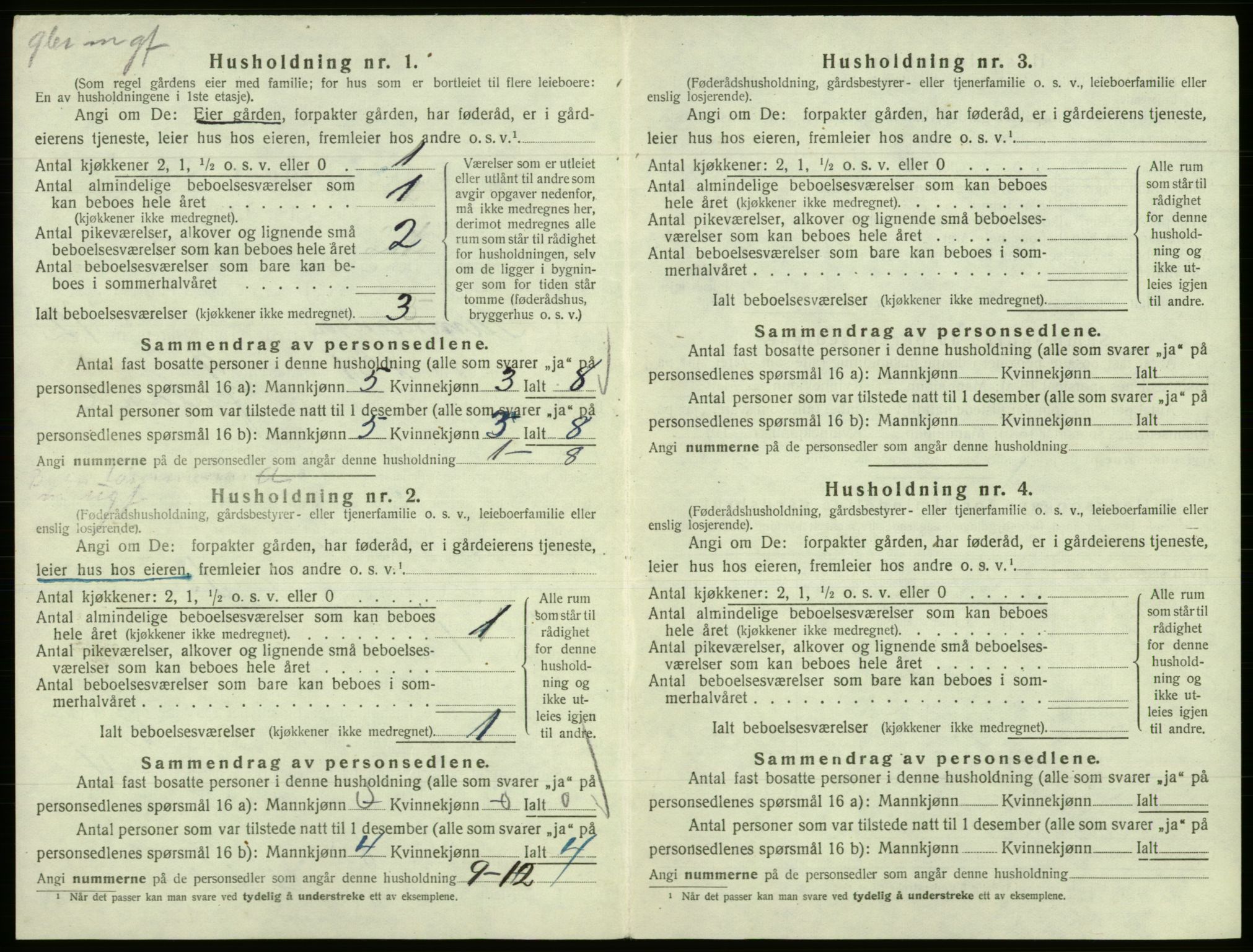 SAB, 1920 census for Samnanger, 1920, p. 616