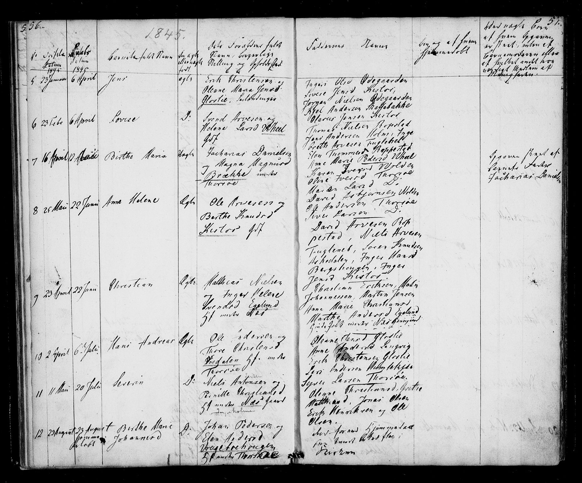 Borge prestekontor Kirkebøker, AV/SAO-A-10903/F/Fb/L0001: Parish register (official) no. II 1, 1836-1852, p. 56-57