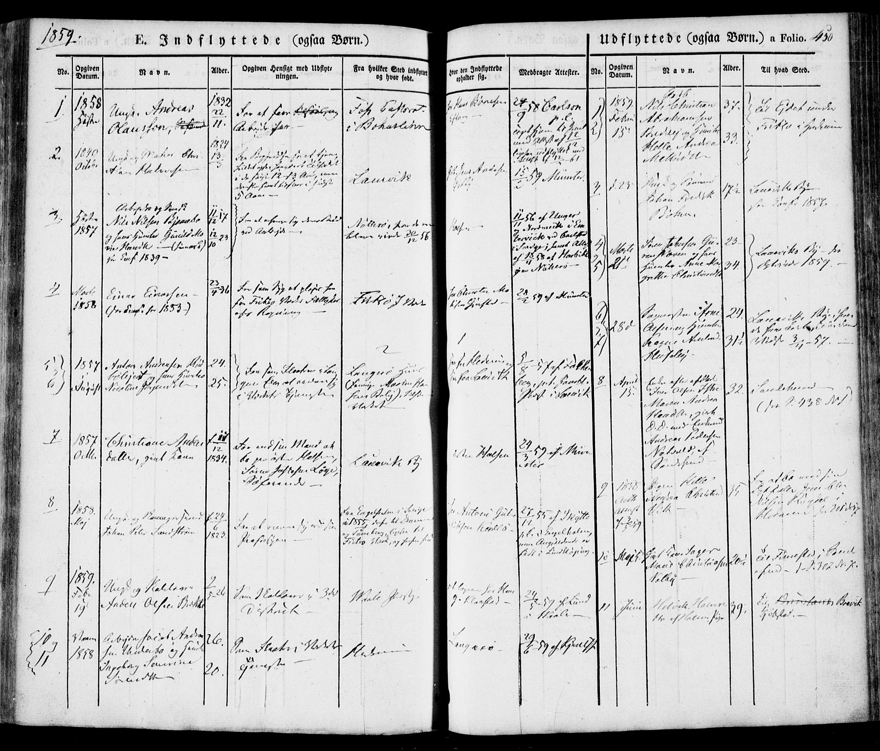 Tjølling kirkebøker, SAKO/A-60/F/Fa/L0006: Parish register (official) no. 6, 1835-1859, p. 450
