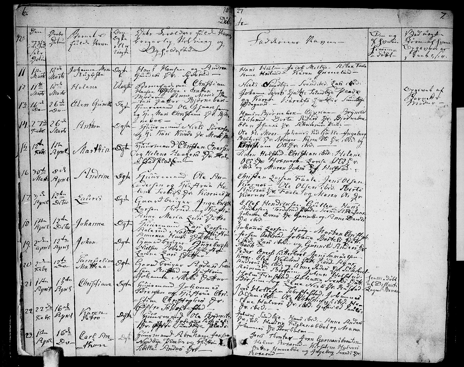 Ås prestekontor Kirkebøker, AV/SAO-A-10894/F/Fa/L0005: Parish register (official) no. I 5, 1827-1840, p. 6-7