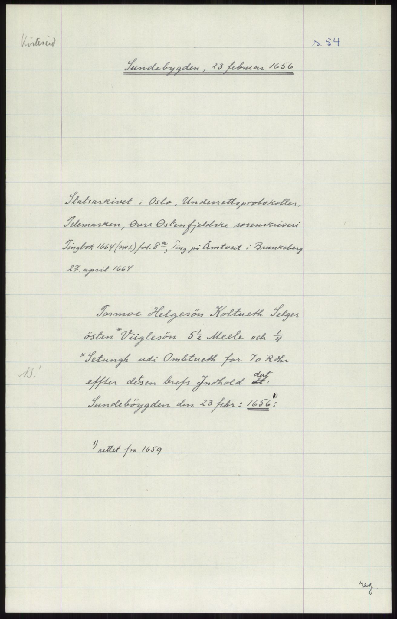 Samlinger til kildeutgivelse, Diplomavskriftsamlingen, AV/RA-EA-4053/H/Ha, p. 2445