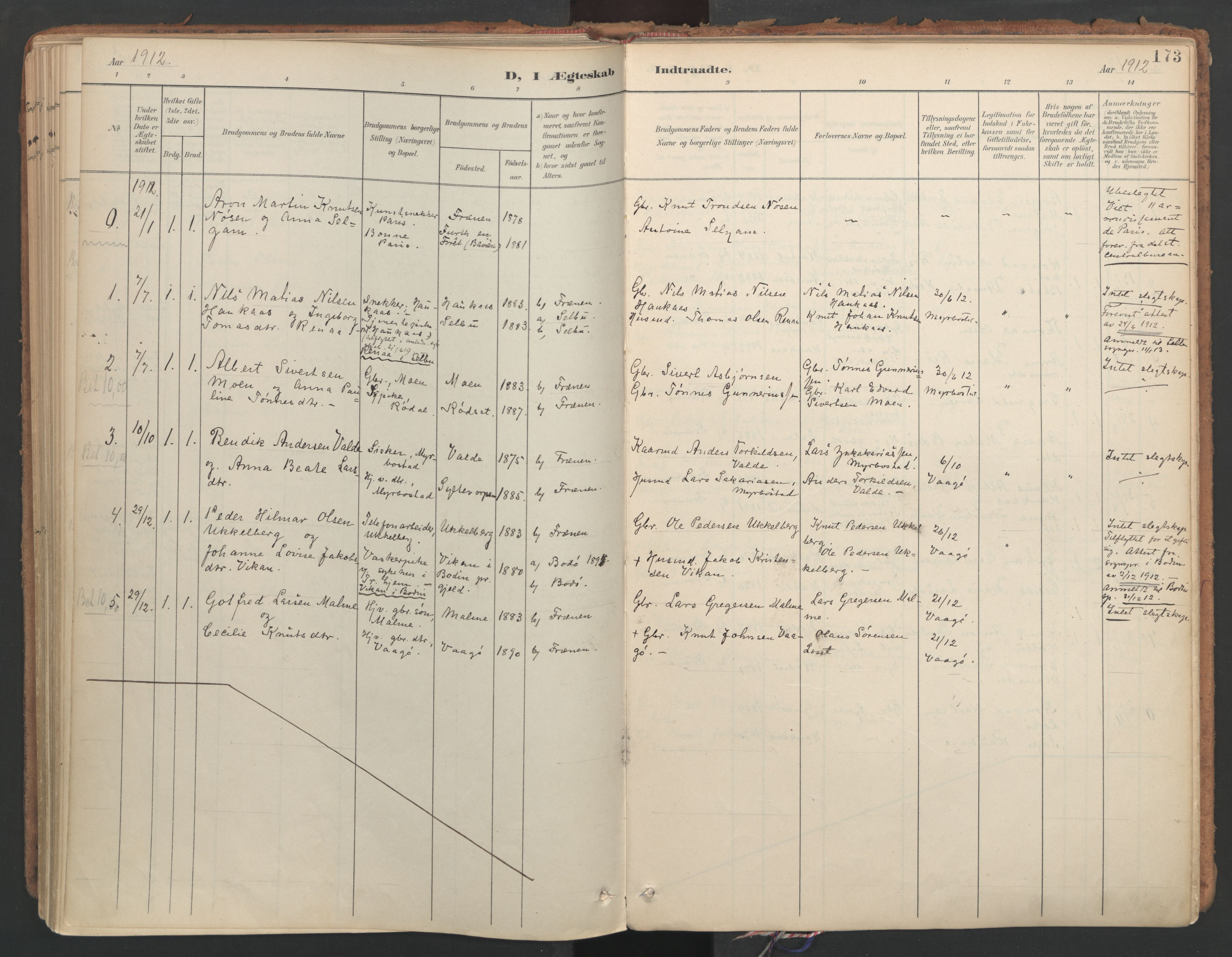 Ministerialprotokoller, klokkerbøker og fødselsregistre - Møre og Romsdal, AV/SAT-A-1454/564/L0741: Parish register (official) no. 564A02, 1900-1976, p. 173