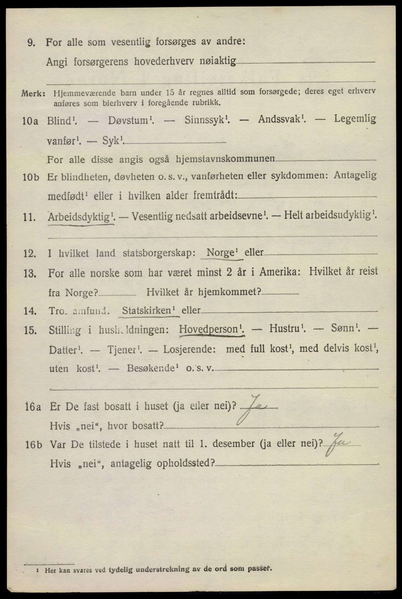 SAKO, 1920 census for Tjølling, 1920, p. 7484