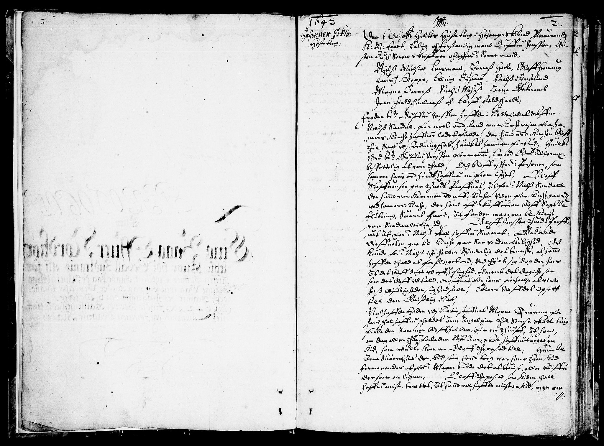Nordhordland sorenskrivar, SAB/A-2901/1/F/Fa/L0001: Tingbok (justisprotokoll), 1642-1648, p. 1b-2a