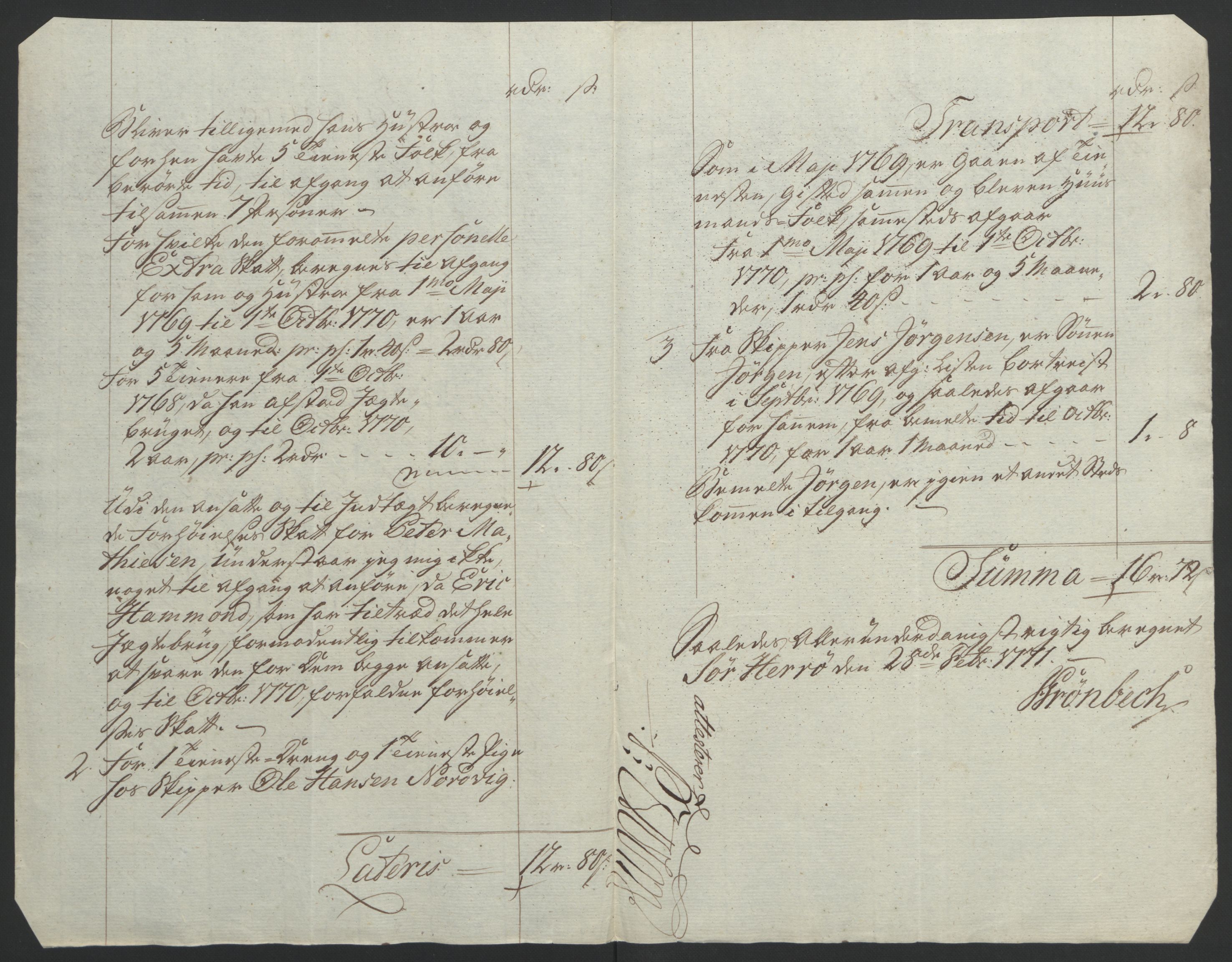 Rentekammeret inntil 1814, Reviderte regnskaper, Fogderegnskap, RA/EA-4092/R65/L4573: Ekstraskatten Helgeland, 1762-1772, p. 298