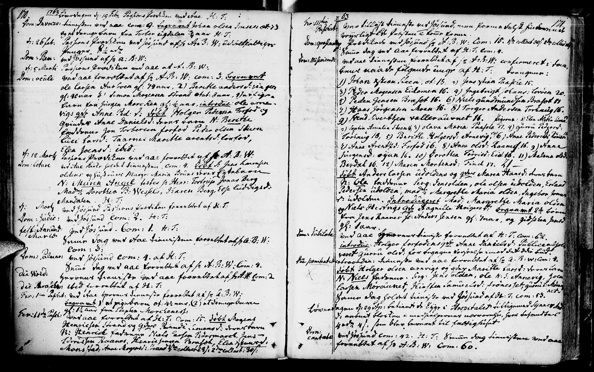 Ministerialprotokoller, klokkerbøker og fødselsregistre - Sør-Trøndelag, SAT/A-1456/655/L0672: Parish register (official) no. 655A01, 1750-1779, p. 170-171