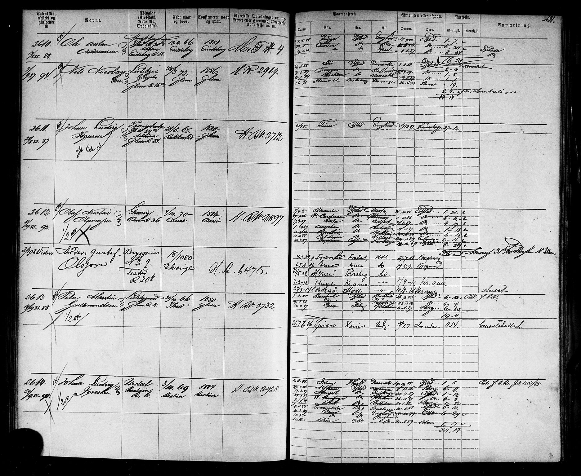 Fredrikstad mønstringskontor, AV/SAO-A-10569b/F/Fc/Fca/L0005: Annotasjonsrulle, 1884-1899, p. 238