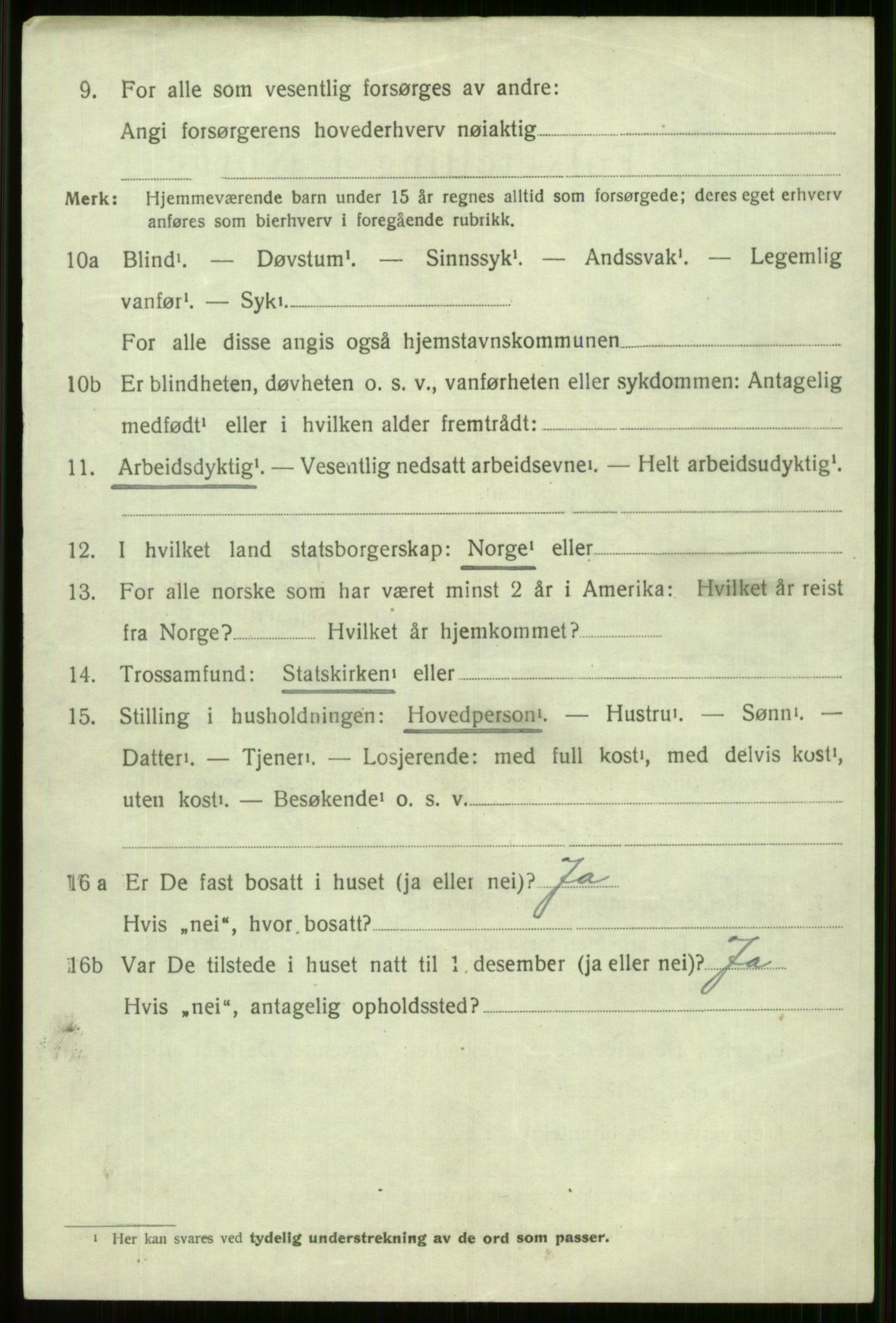 SAB, 1920 census for Voss, 1920, p. 18918