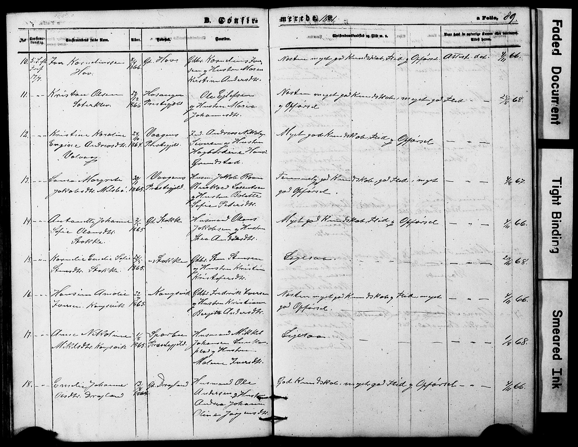 Ministerialprotokoller, klokkerbøker og fødselsregistre - Nordland, AV/SAT-A-1459/865/L0930: Parish register (copy) no. 865C02, 1866-1884, p. 89