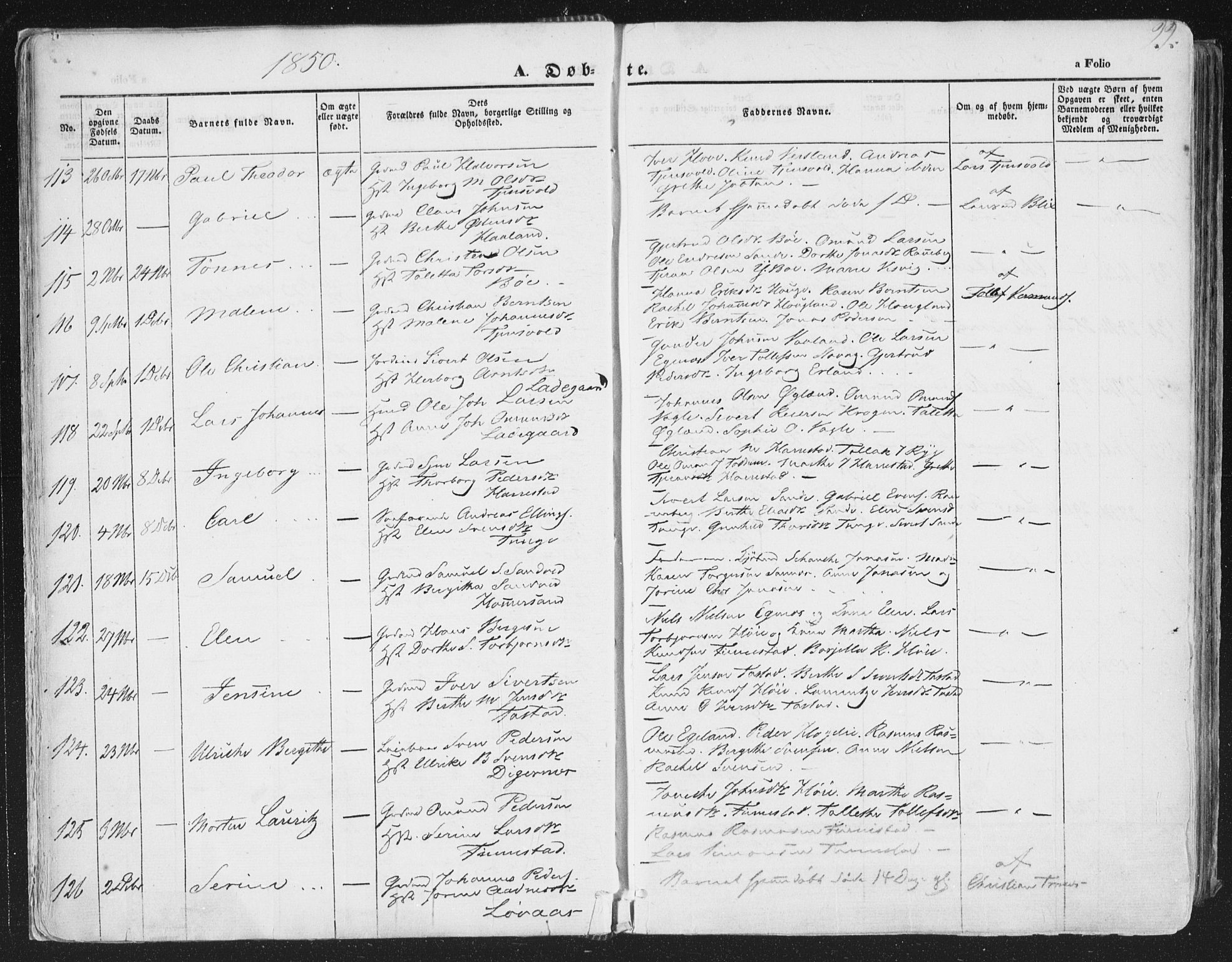 Hetland sokneprestkontor, AV/SAST-A-101826/30/30BA/L0002: Parish register (official) no. A 2, 1849-1869, p. 22