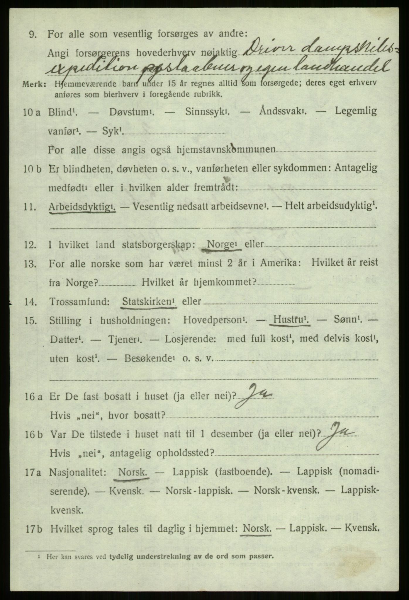 SATØ, 1920 census for Dyrøy, 1920, p. 648