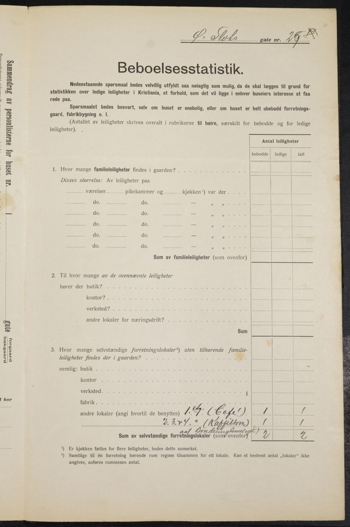 OBA, Municipal Census 1912 for Kristiania, 1912, p. 130011