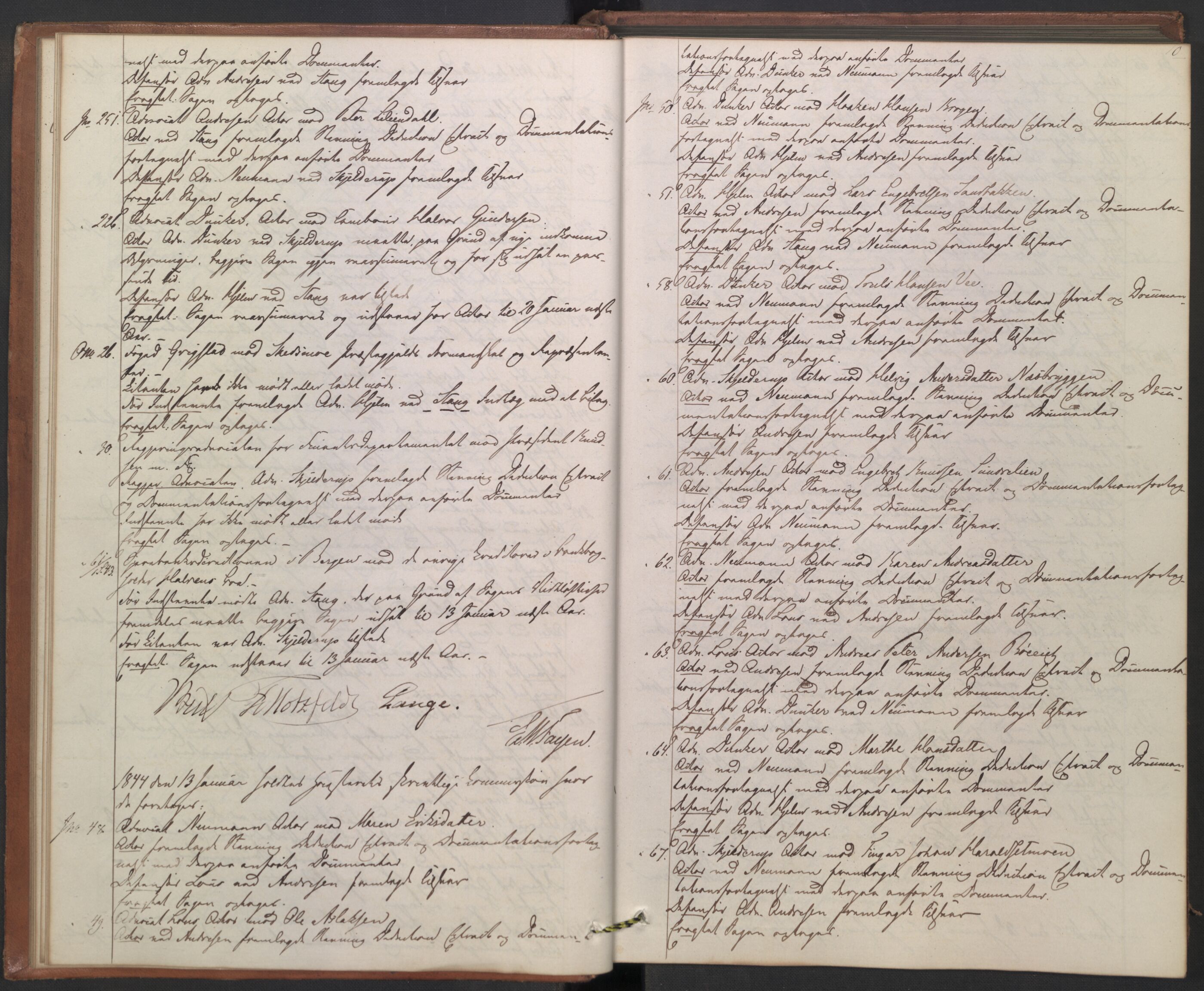 Høyesterett, AV/RA-S-1002/E/Ef/L0007: Protokoll over saker som gikk til skriftlig behandling, 1843-1848, p. 9b-10a