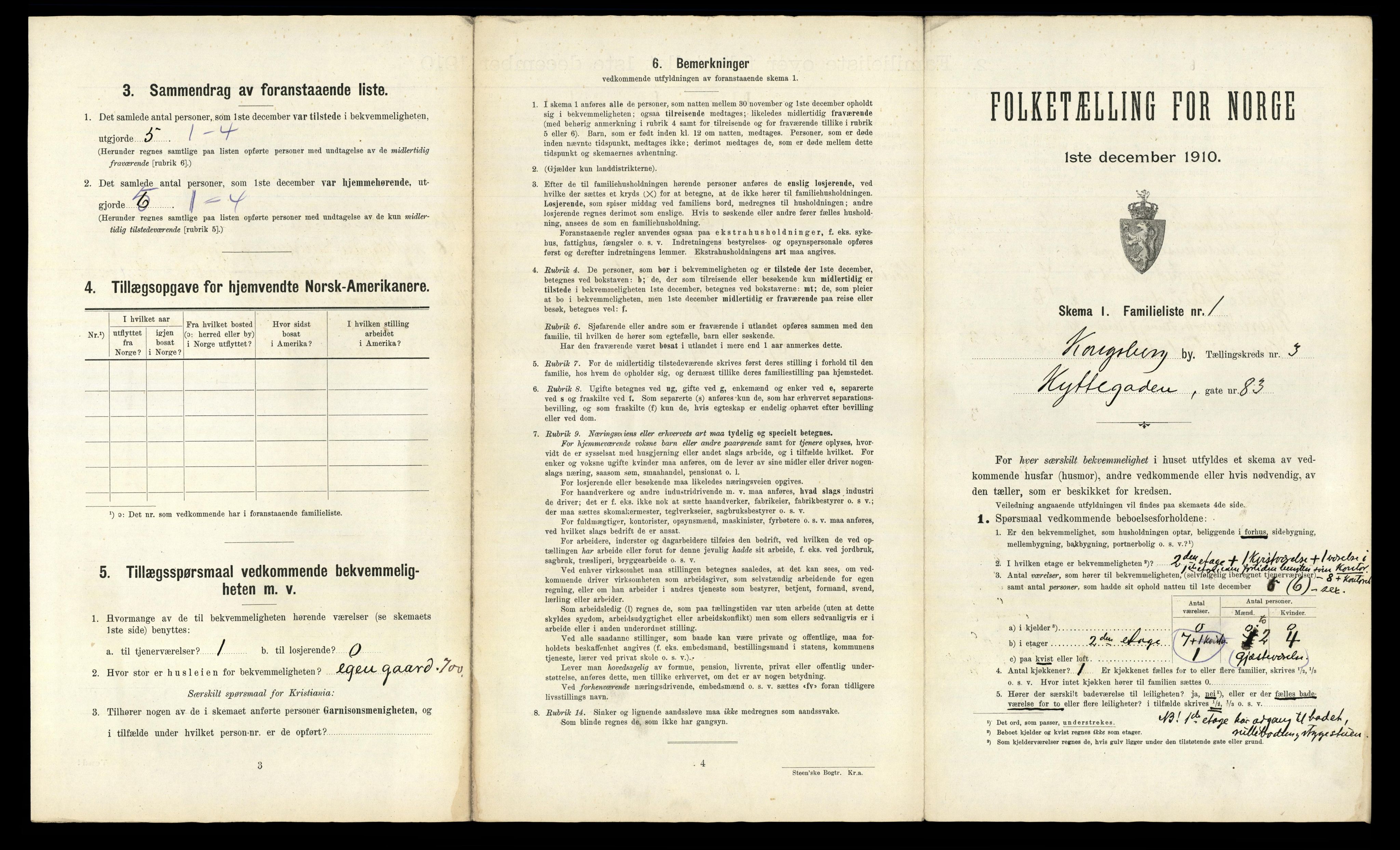 RA, 1910 census for Kongsberg, 1910, p. 1708