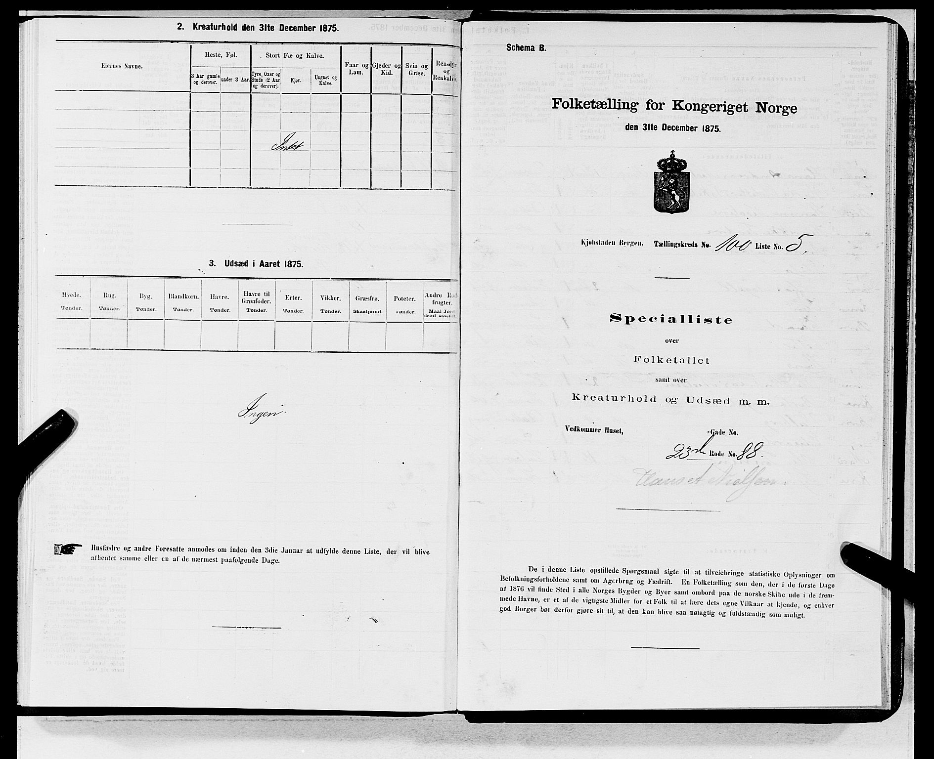 SAB, 1875 census for 1301 Bergen, 1875, p. 5403