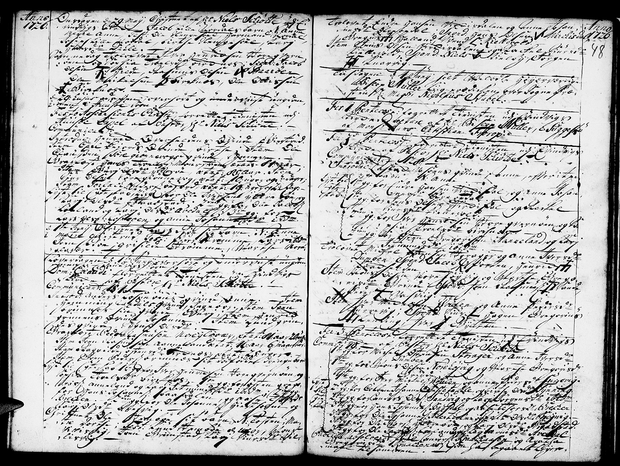 Gulen sokneprestembete, SAB/A-80201/H/Haa/Haaa/L0008: Parish register (official) no. A 8, 1723-1728, p. 48