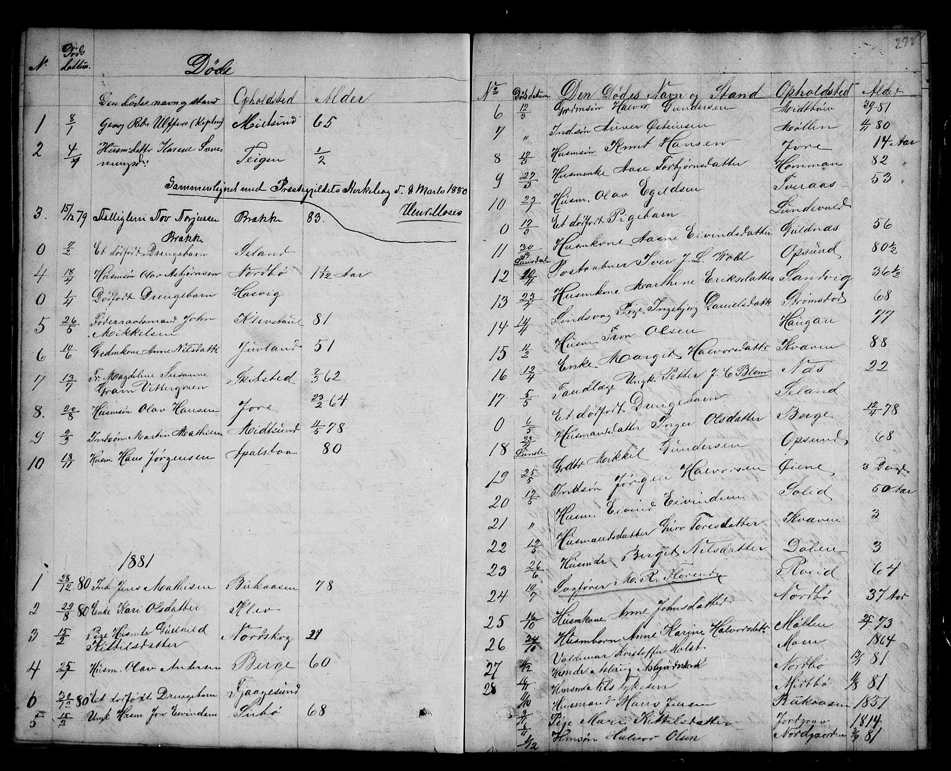 Kviteseid kirkebøker, SAKO/A-276/G/Ga/L0001: Parish register (copy) no. I 1, 1850-1893, p. 238