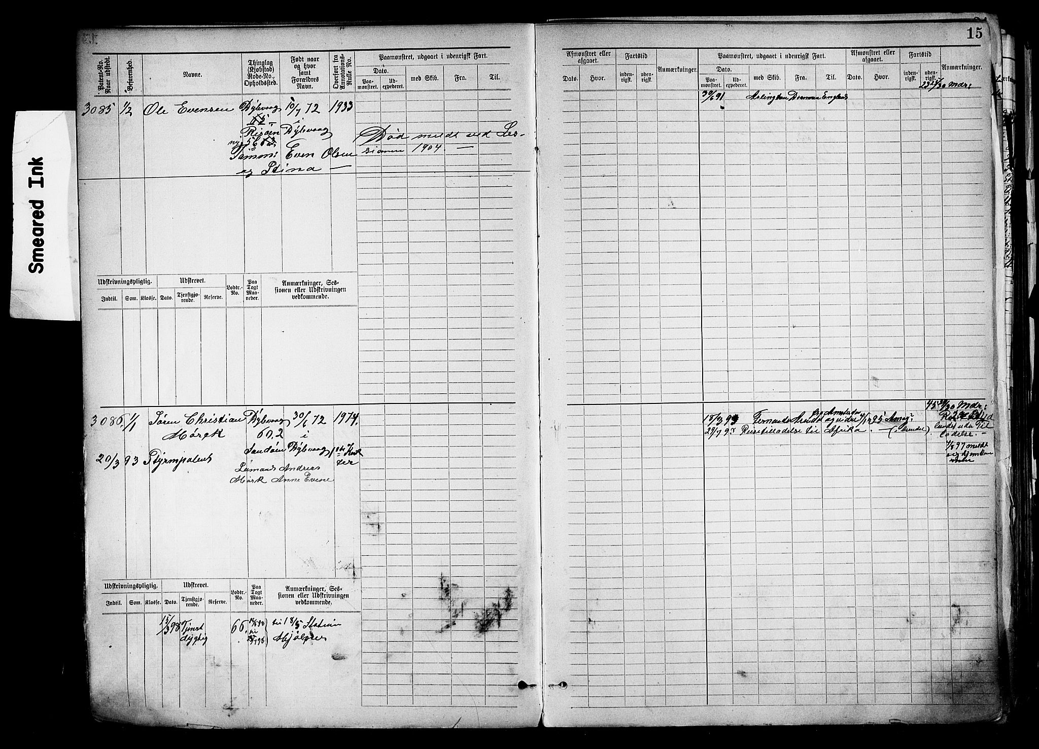 Tvedestrand mønstringskrets, AV/SAK-2031-0011/F/Fb/L0019: Hovedrulle nr 3057-3818, U-35, 1892-1906, p. 18