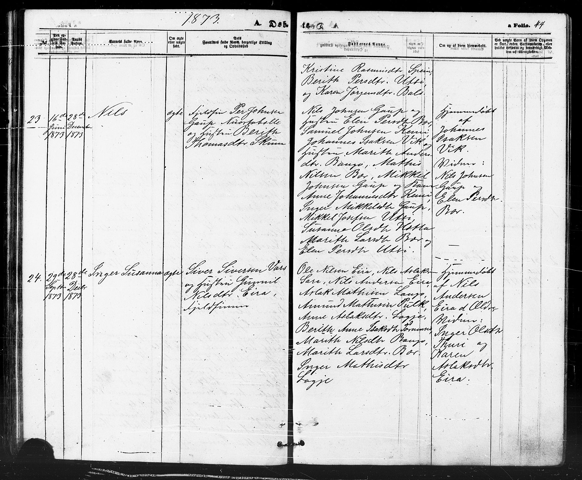 Kautokeino sokneprestembete, AV/SATØ-S-1340/H/Ha/L0003.kirke: Parish register (official) no. 3, 1862-1879, p. 44