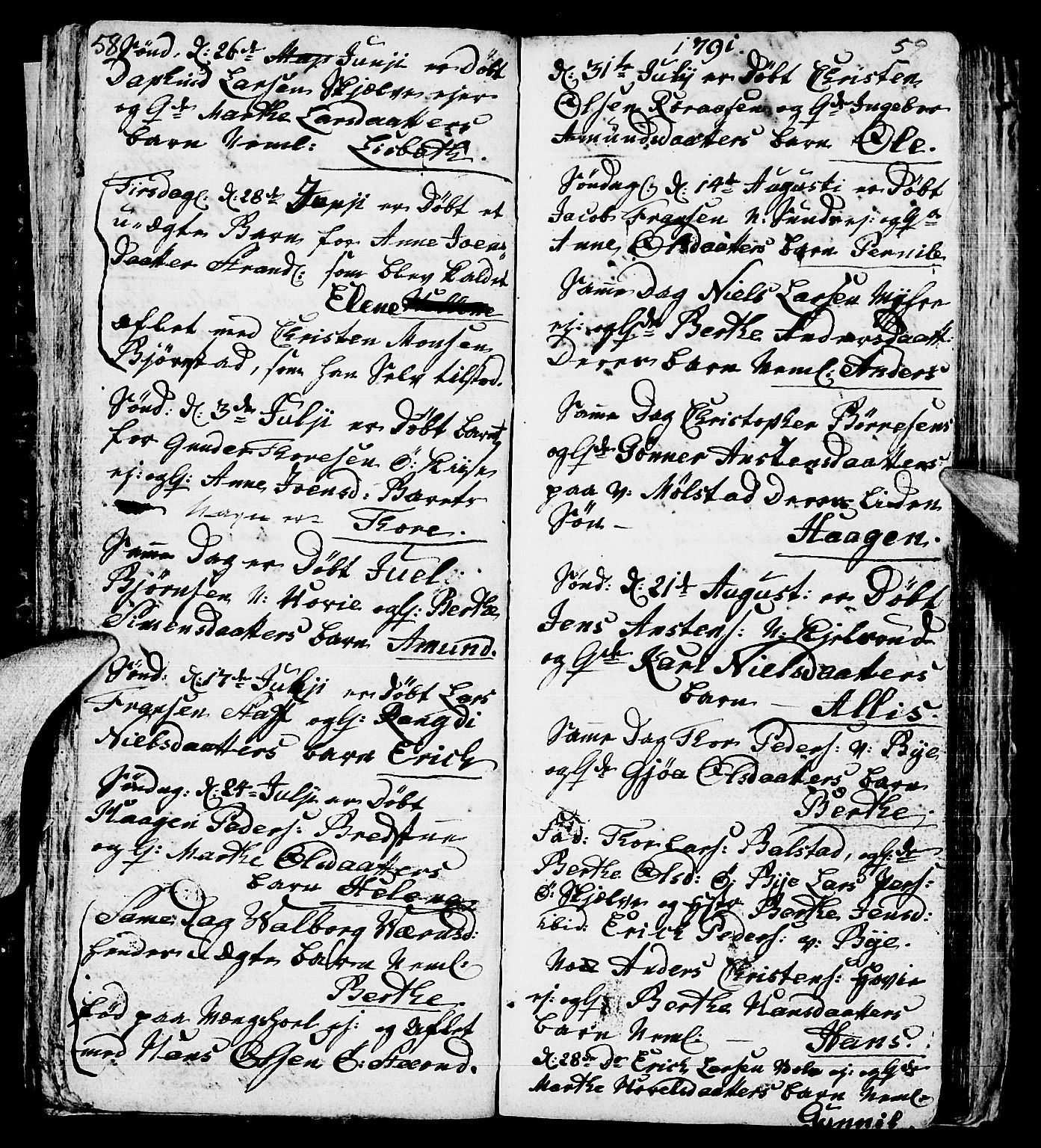 Nes prestekontor, Hedmark, AV/SAH-PREST-020/L/La/L0002: Parish register (copy) no. 2, 1785-1813, p. 58-59