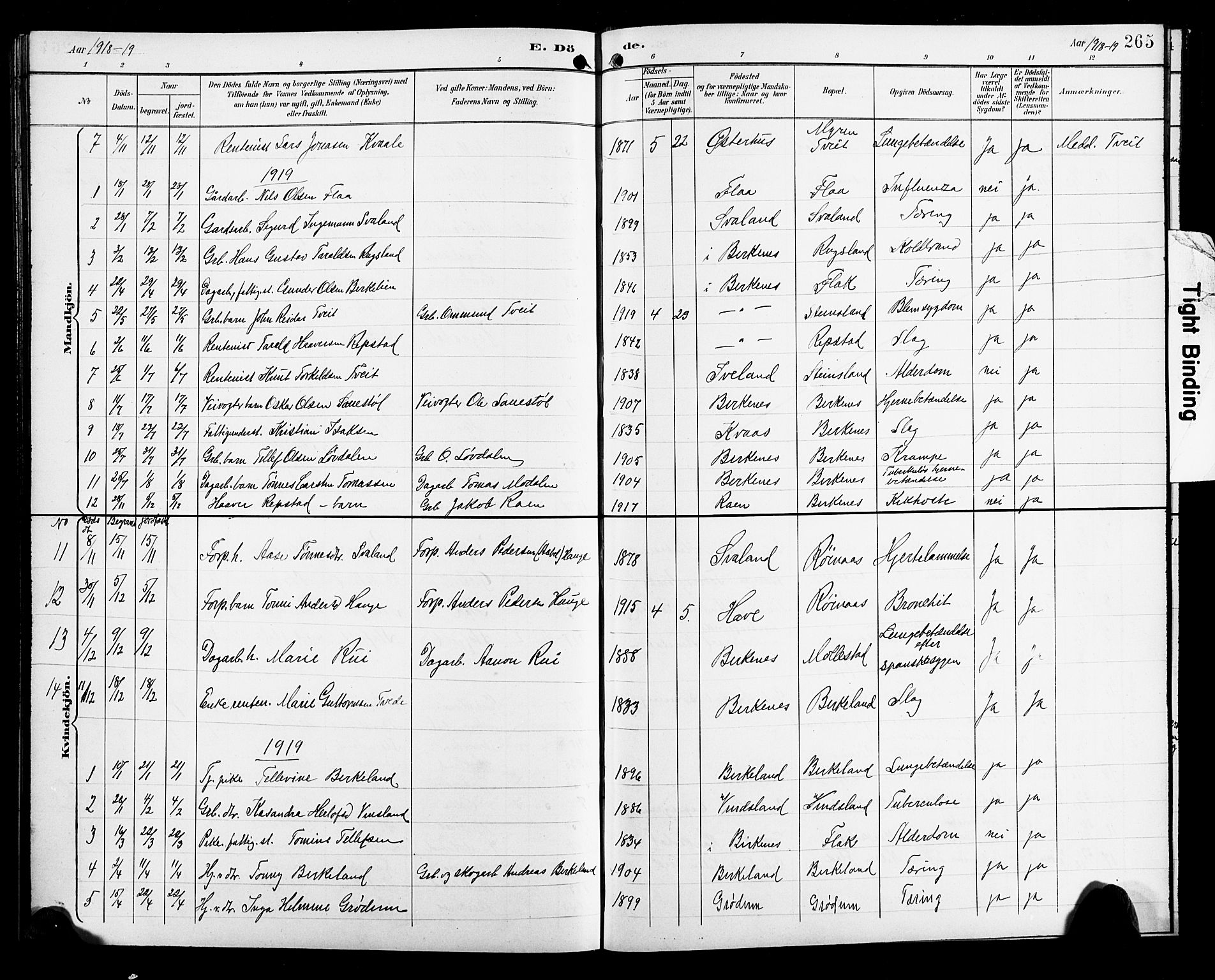 Birkenes sokneprestkontor, SAK/1111-0004/F/Fb/L0004: Parish register (copy) no. B 4, 1893-1930, p. 266
