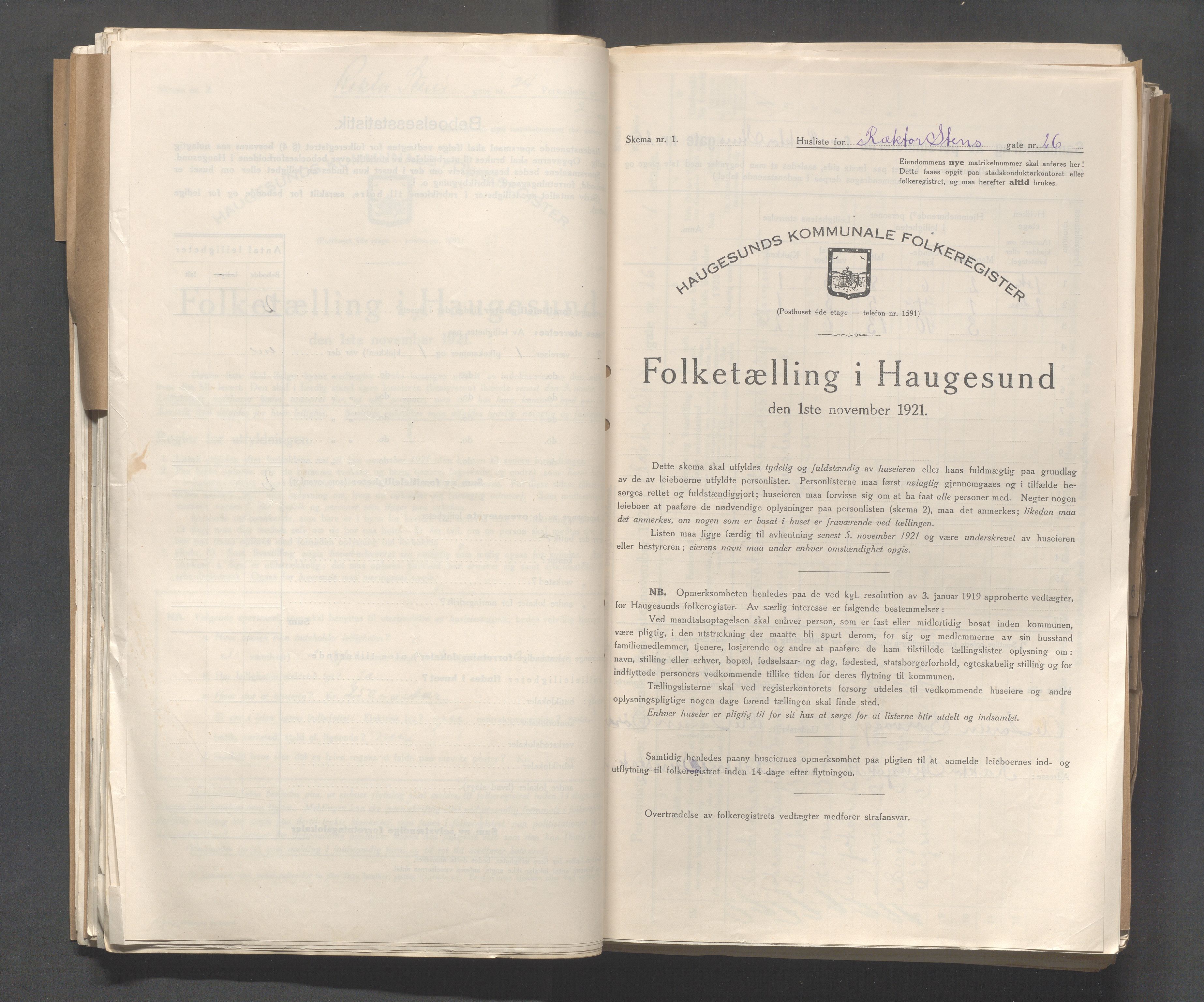 IKAR, Local census 1.11.1921 for Haugesund, 1921, p. 3271