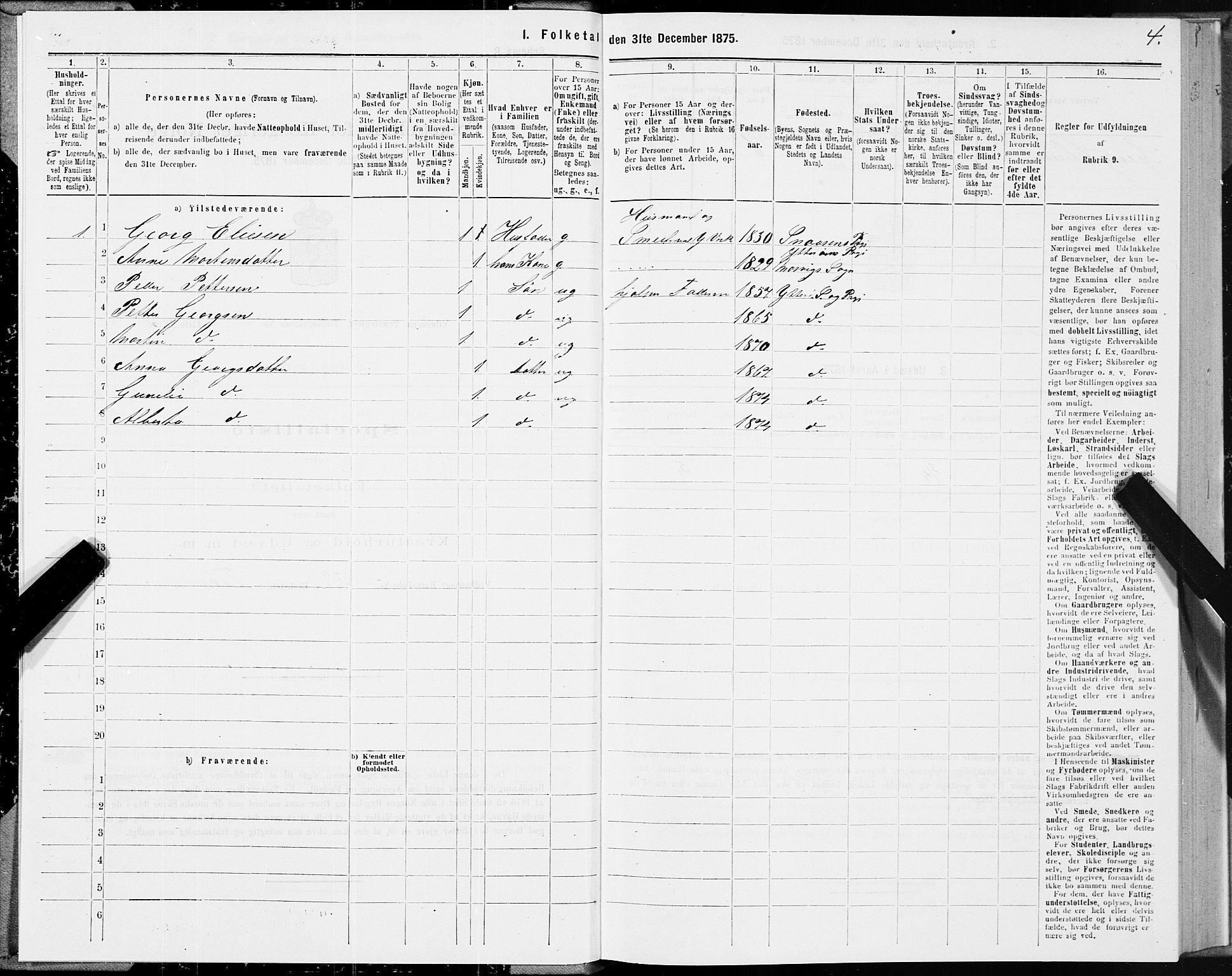 SAT, 1875 census for 1722P Ytterøy, 1875, p. 1004