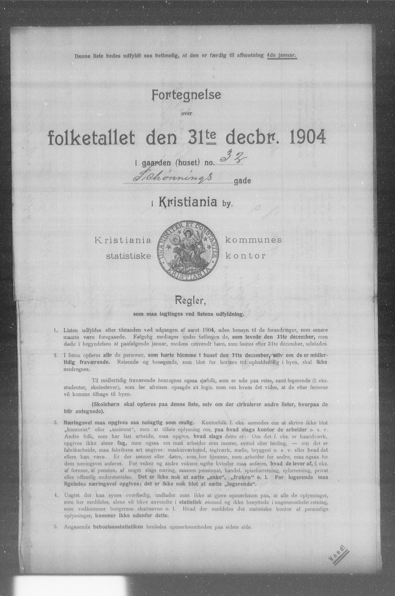 OBA, Municipal Census 1904 for Kristiania, 1904, p. 17869