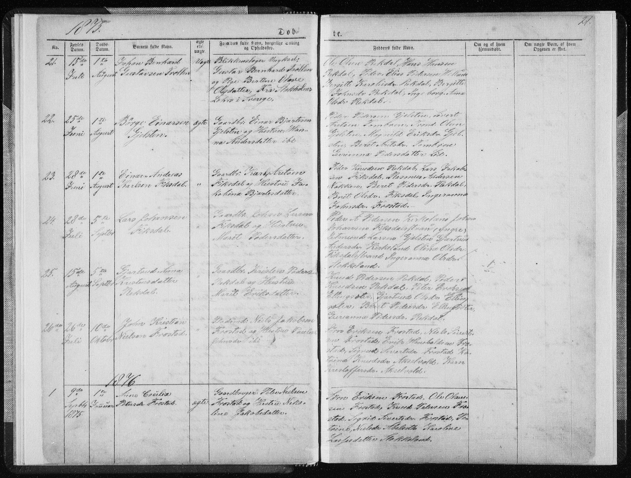 Ministerialprotokoller, klokkerbøker og fødselsregistre - Møre og Romsdal, SAT/A-1454/540/L0541: Parish register (copy) no. 540C01, 1867-1920, p. 21