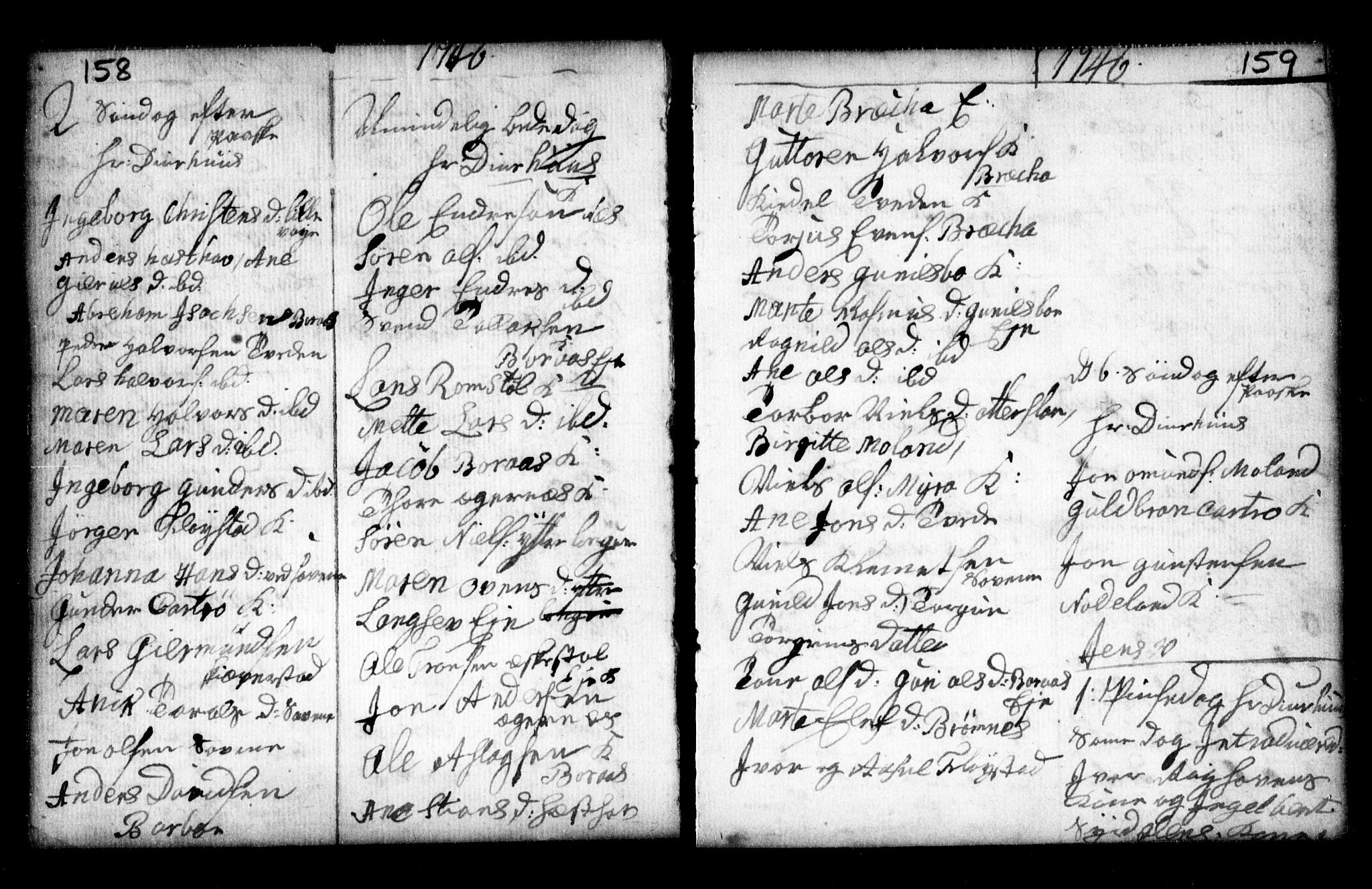 Holt sokneprestkontor, AV/SAK-1111-0021/F/Fa/L0002: Parish register (official) no. A 2, 1739-1753, p. 158-159