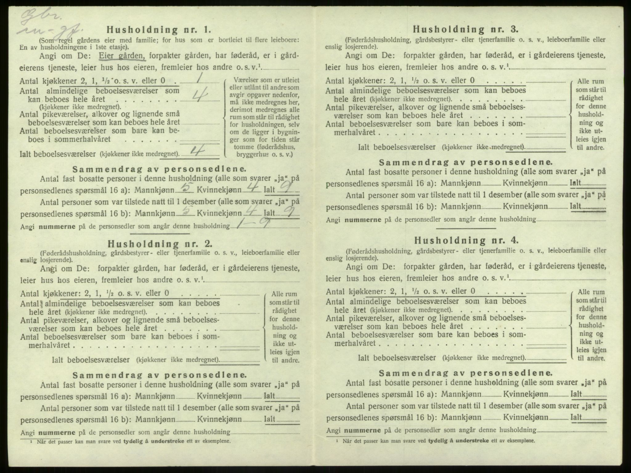 SAB, 1920 census for Kinn, 1920, p. 270