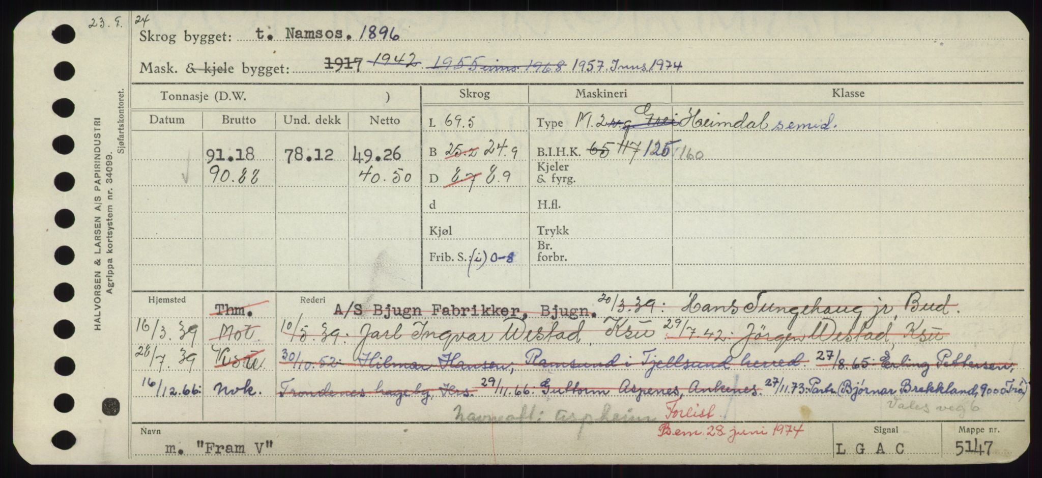 Sjøfartsdirektoratet med forløpere, Skipsmålingen, AV/RA-S-1627/H/Hd/L0011: Fartøy, Fla-Får, p. 279