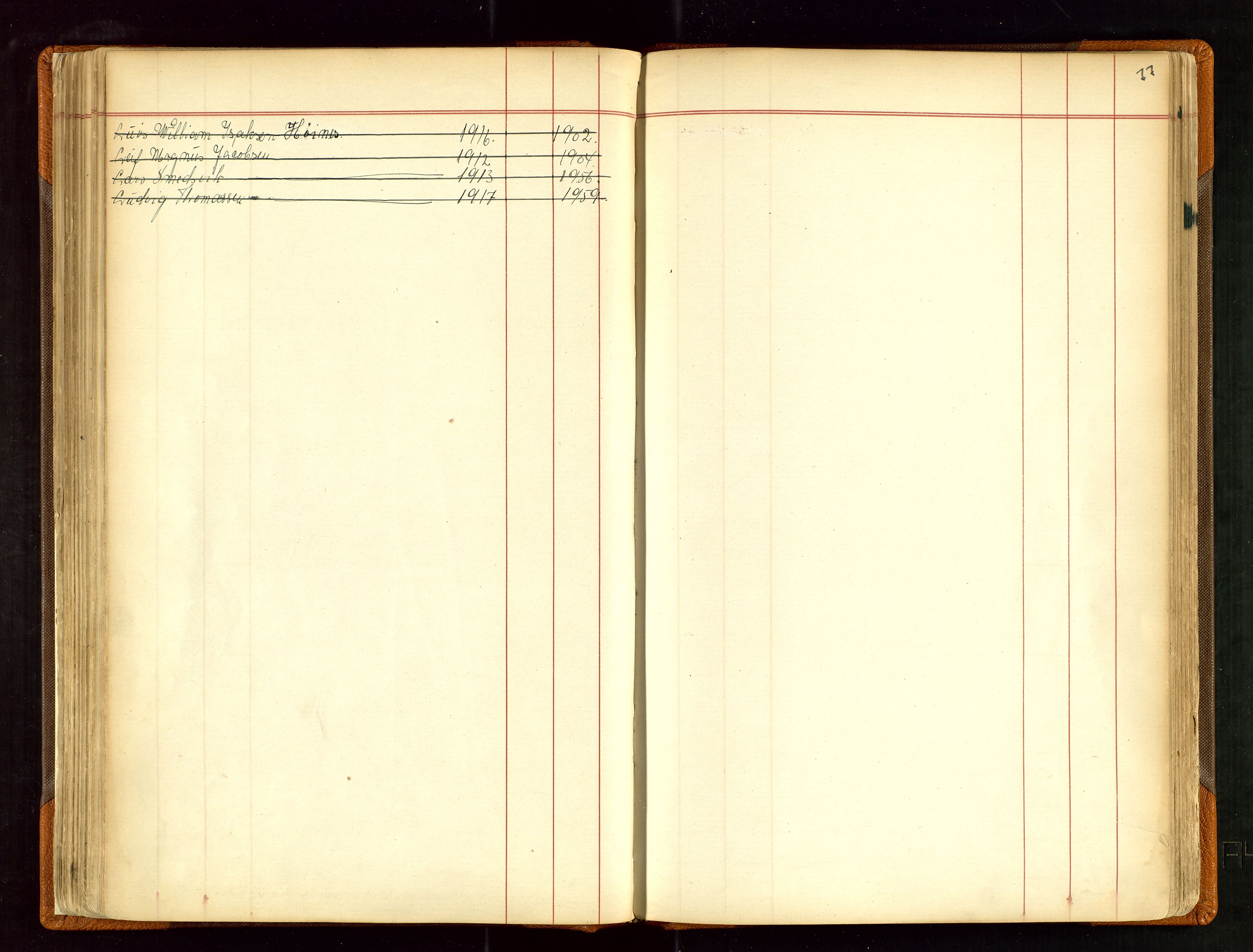 Haugesund sjømannskontor, AV/SAST-A-102007/F/Fb/Fba/L0001: Navneregister med henvisning til rullenr (Fornavn) Skudenes krets, 1860-1948, p. 77