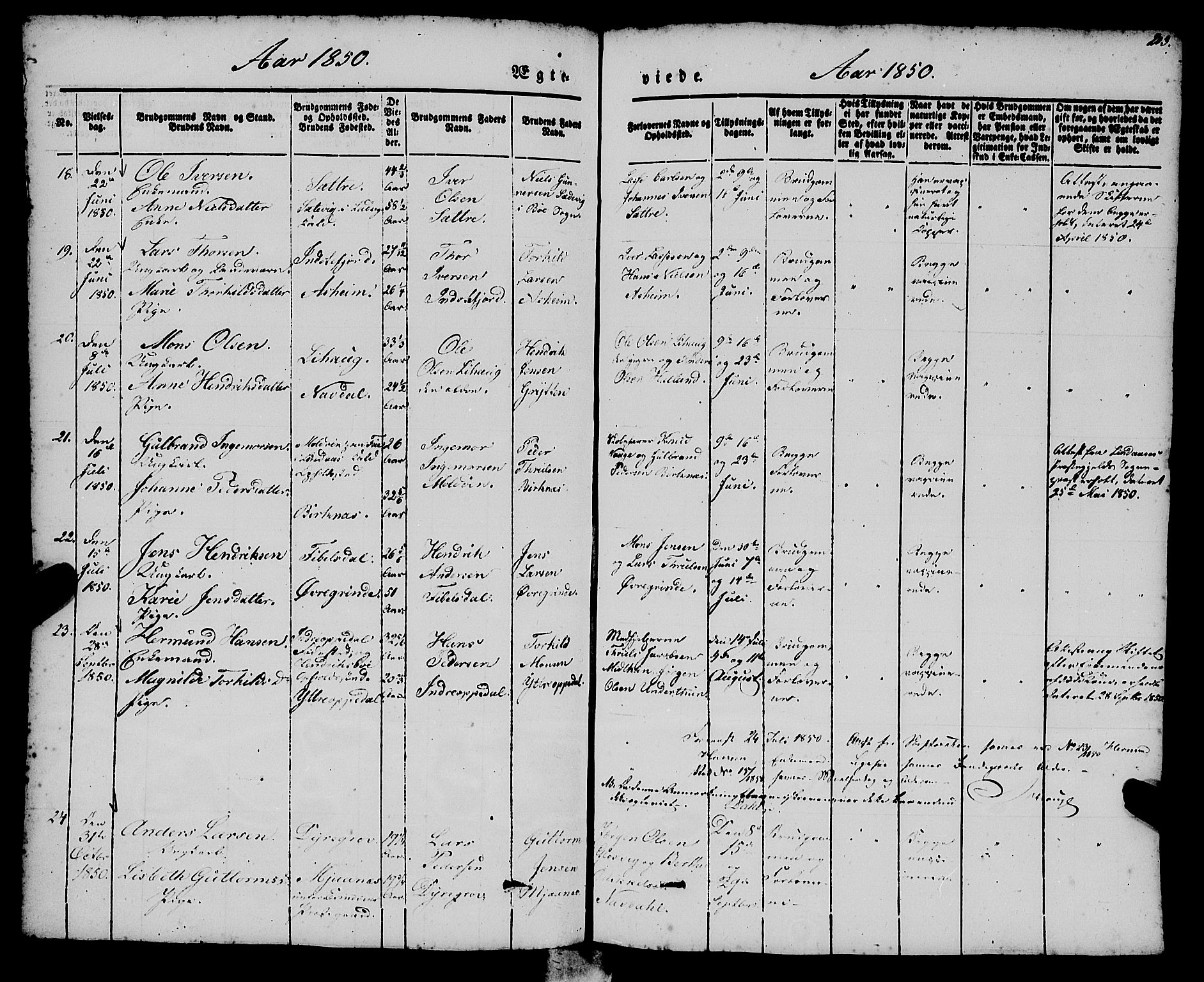 Gulen sokneprestembete, SAB/A-80201/H/Haa/Haaa/L0021: Parish register (official) no. A 21, 1848-1858, p. 203