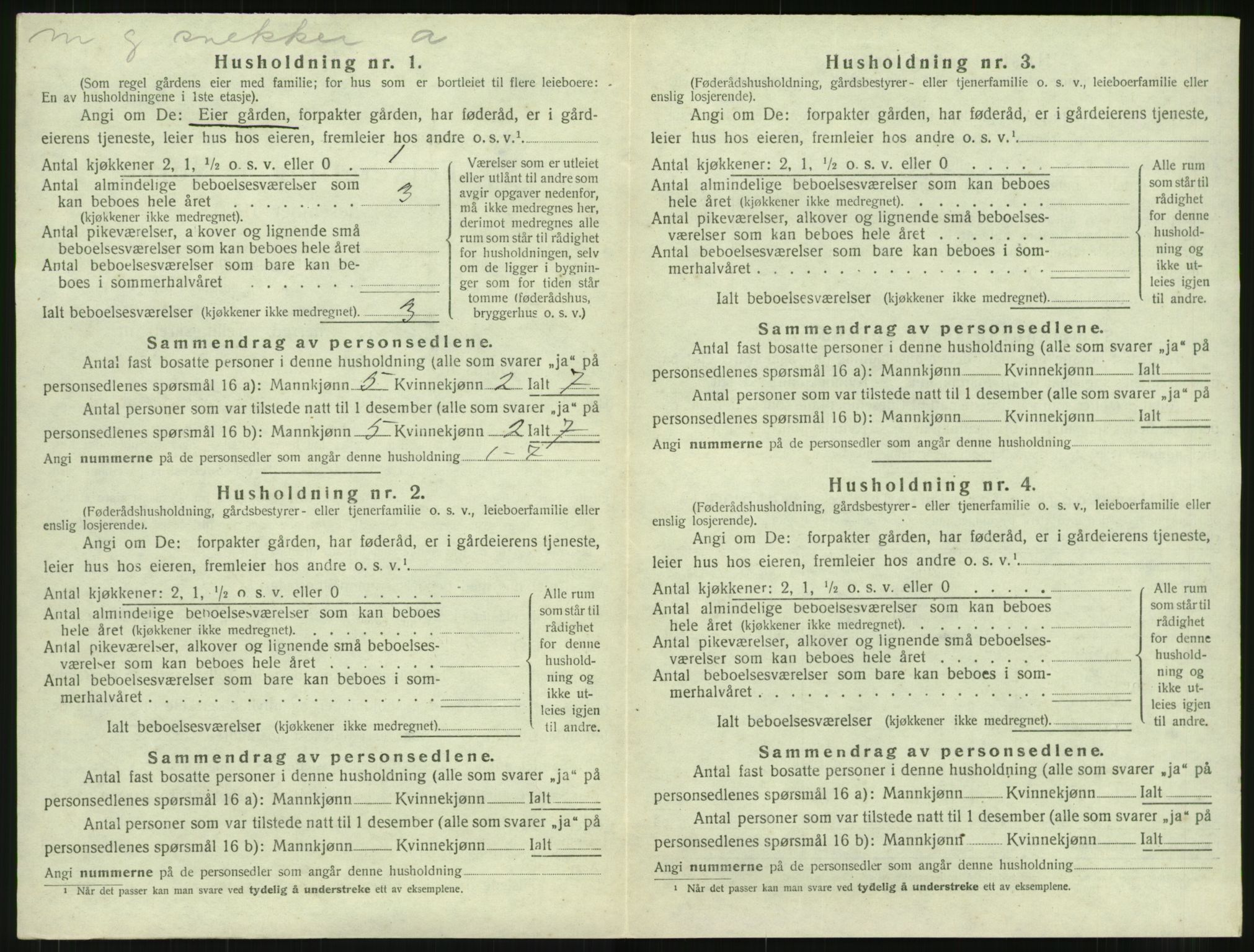 SAT, 1920 census for Bremsnes, 1920, p. 1154