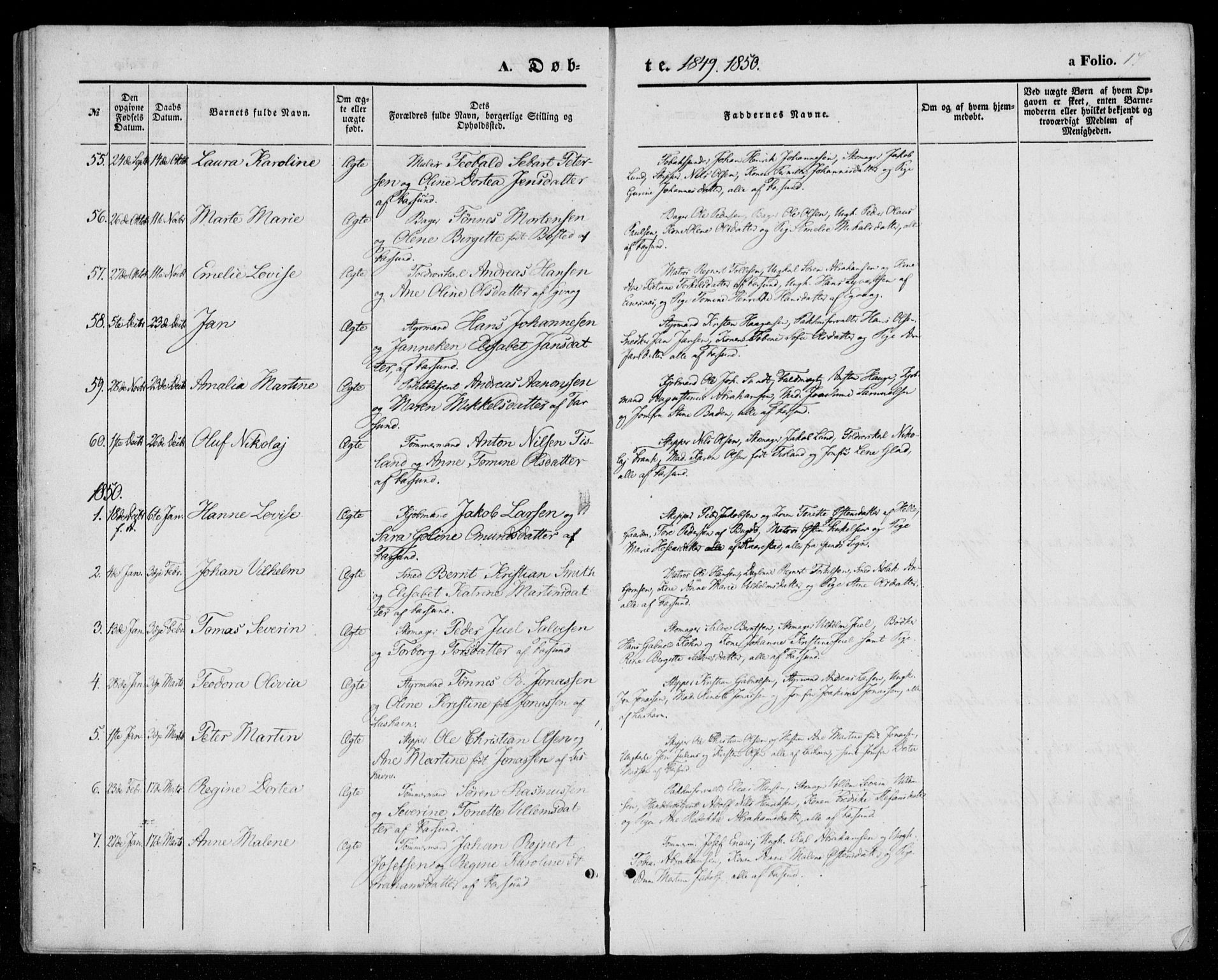 Farsund sokneprestkontor, AV/SAK-1111-0009/F/Fa/L0004: Parish register (official) no. A 4, 1847-1863, p. 17